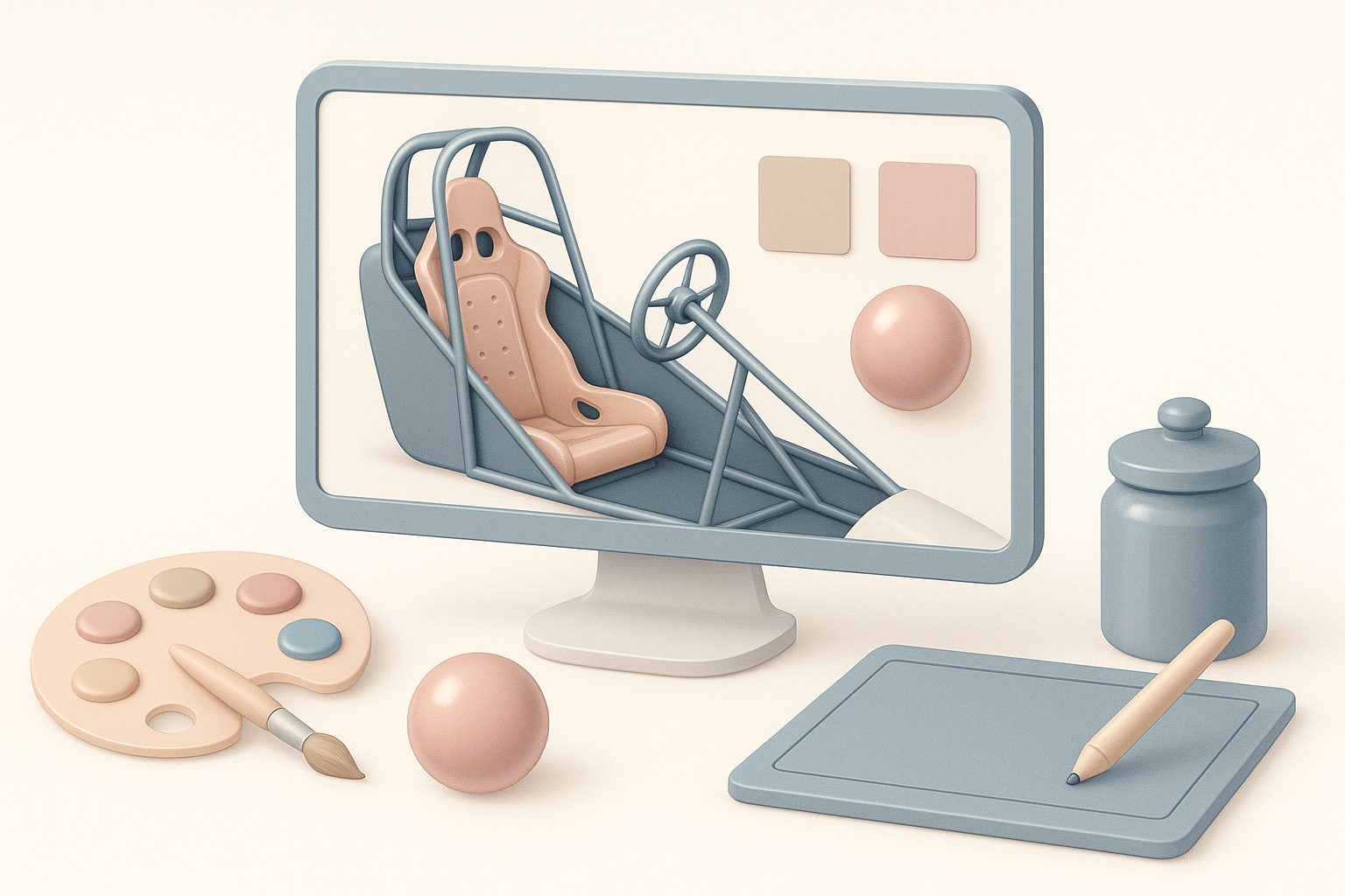 贴图与材质制作示意图