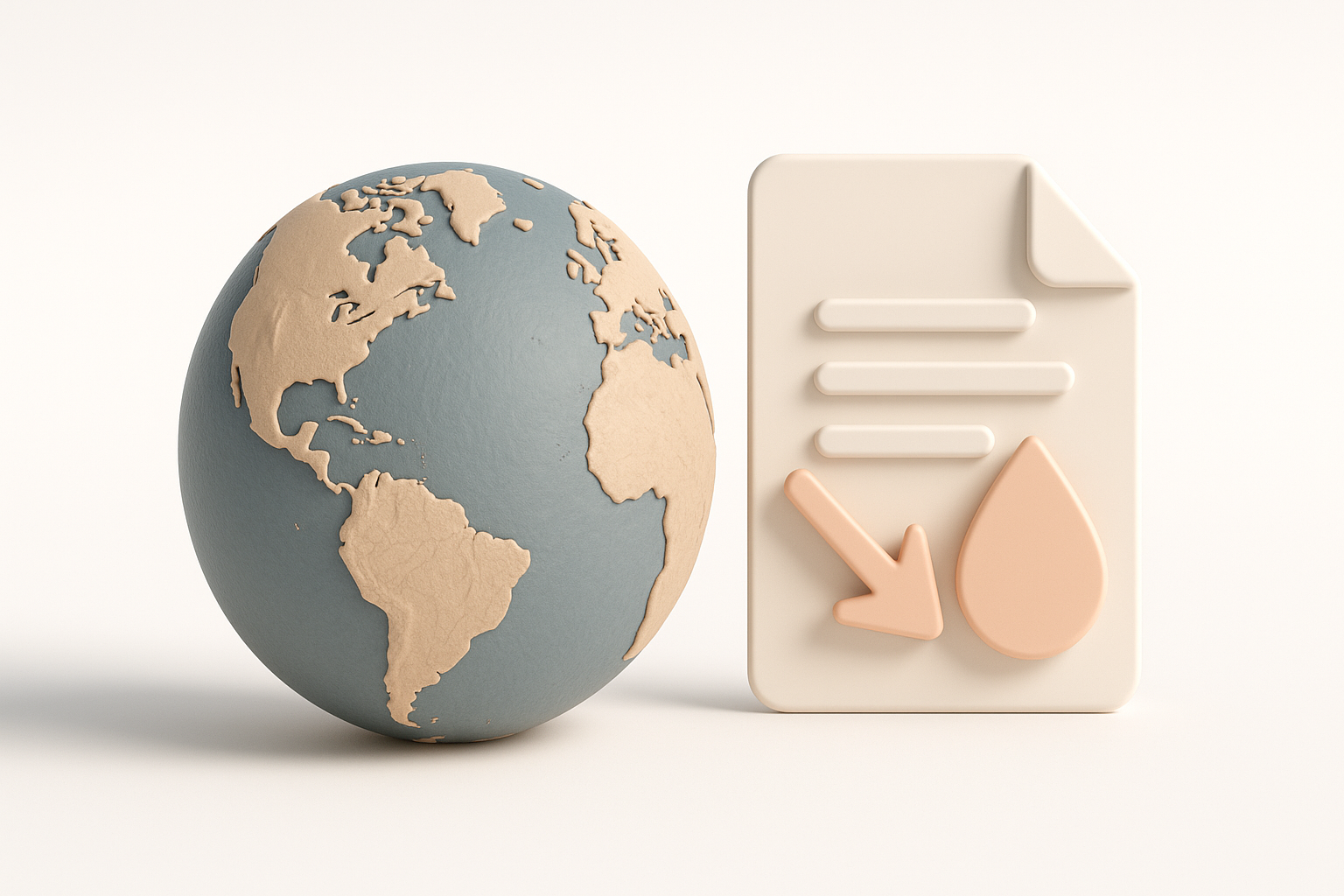 Resumen Ejecutivo: Visualizando una Tierra Sin Agua en 3D ilustración