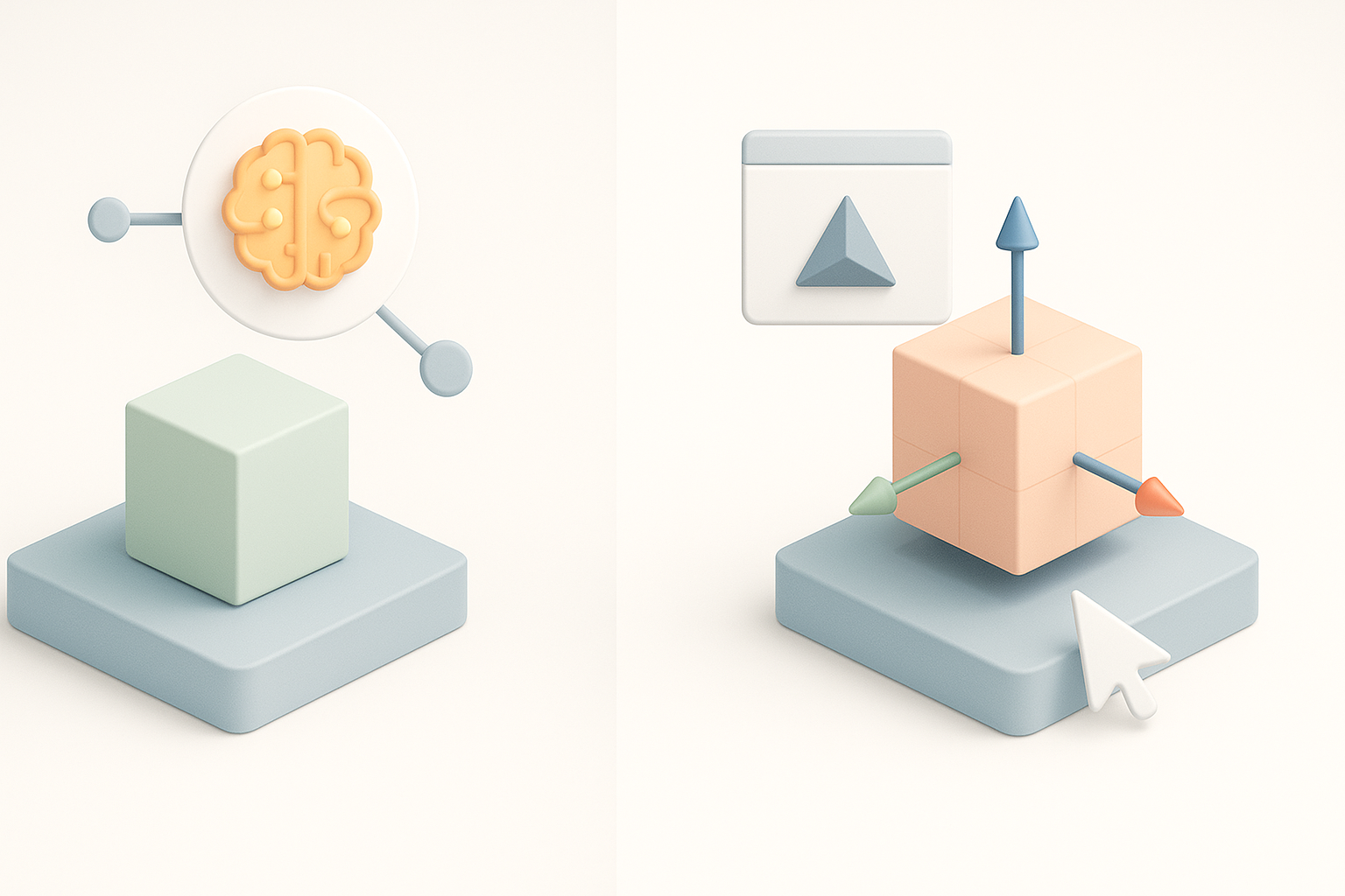 对比 AI 驱动与传统 3D 工作流插图