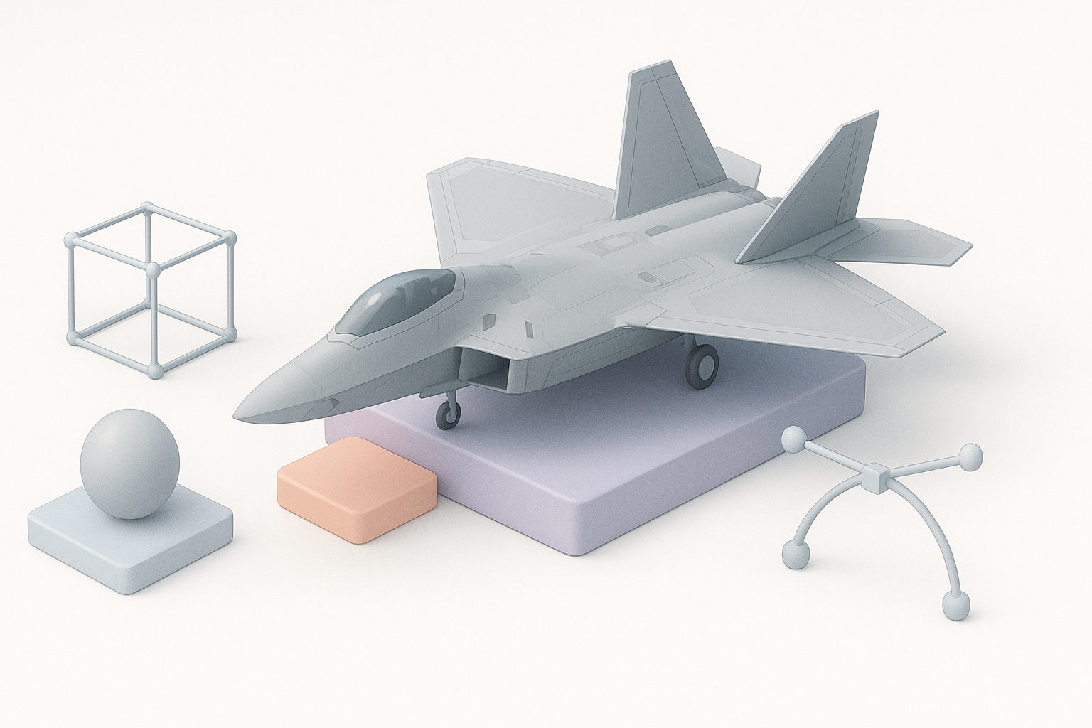 Comparing Methods and Tools for F-22 Raptor Modeling illustration