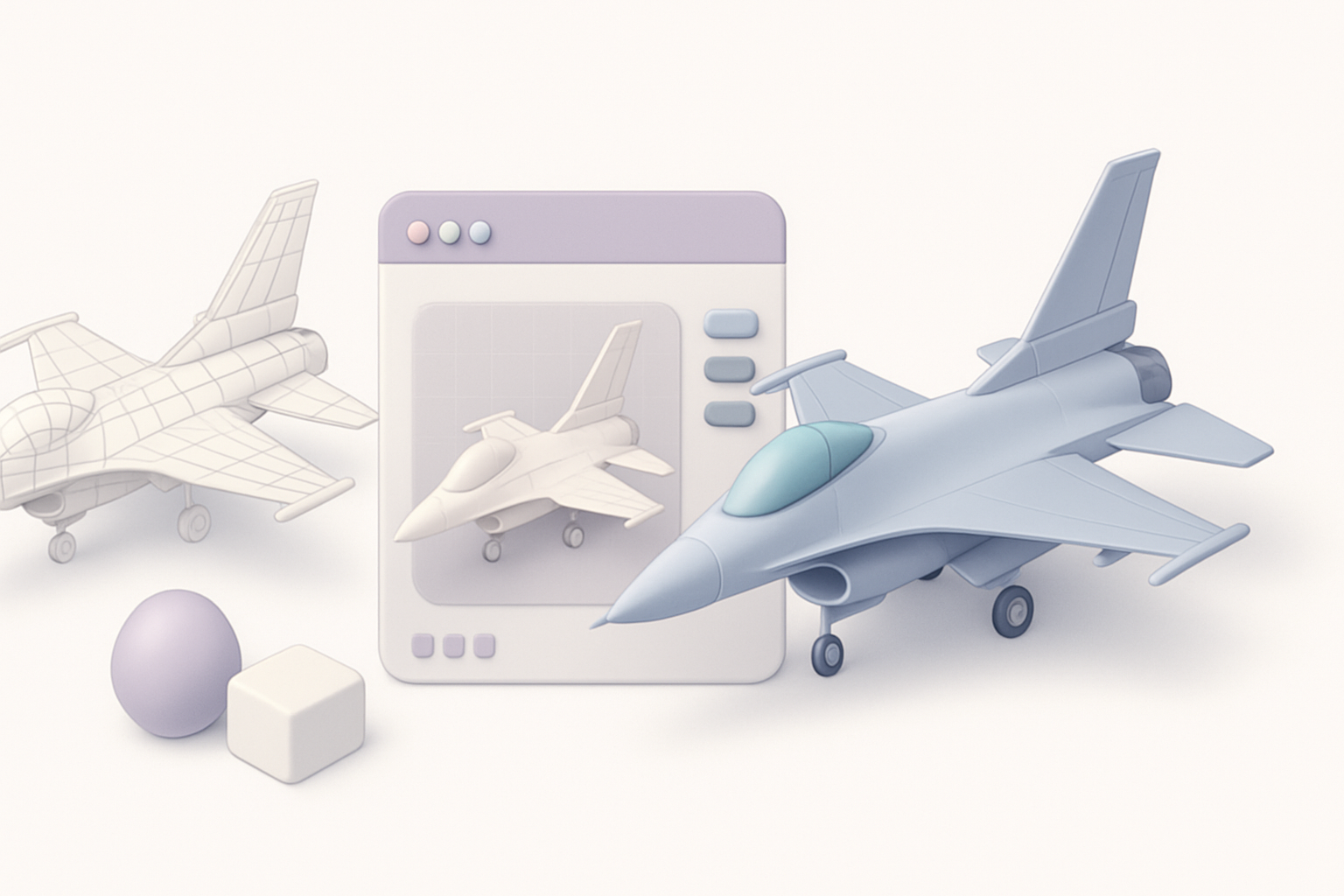 F-16建模分步指南示意图