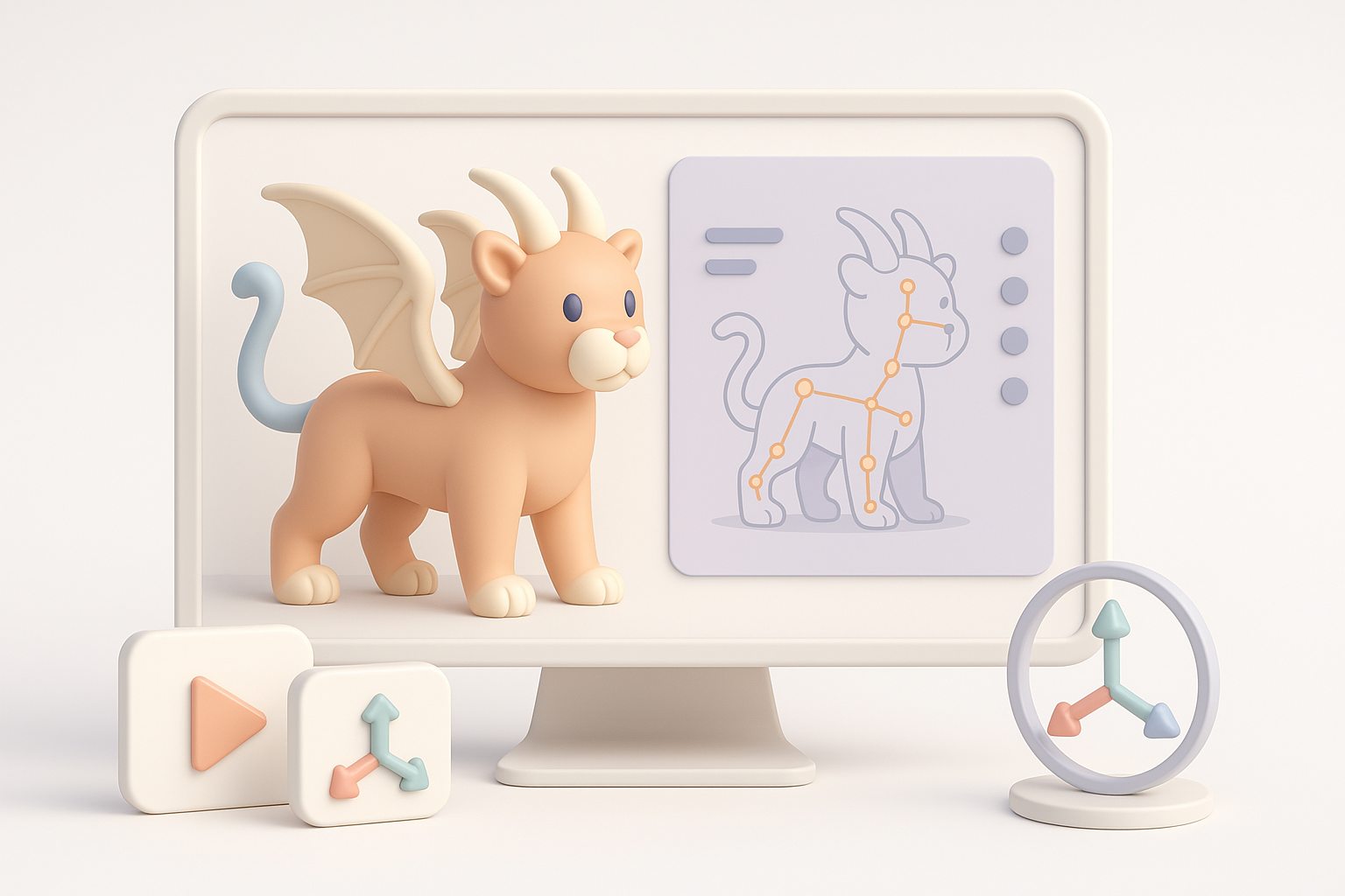 Falin Chimera 的骨骼绑定与动画制作插图
