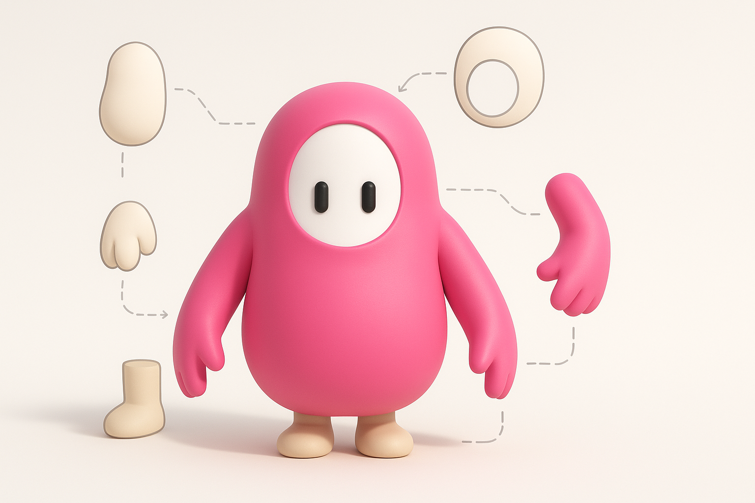 Understanding the Fall Guys Character Design illustration