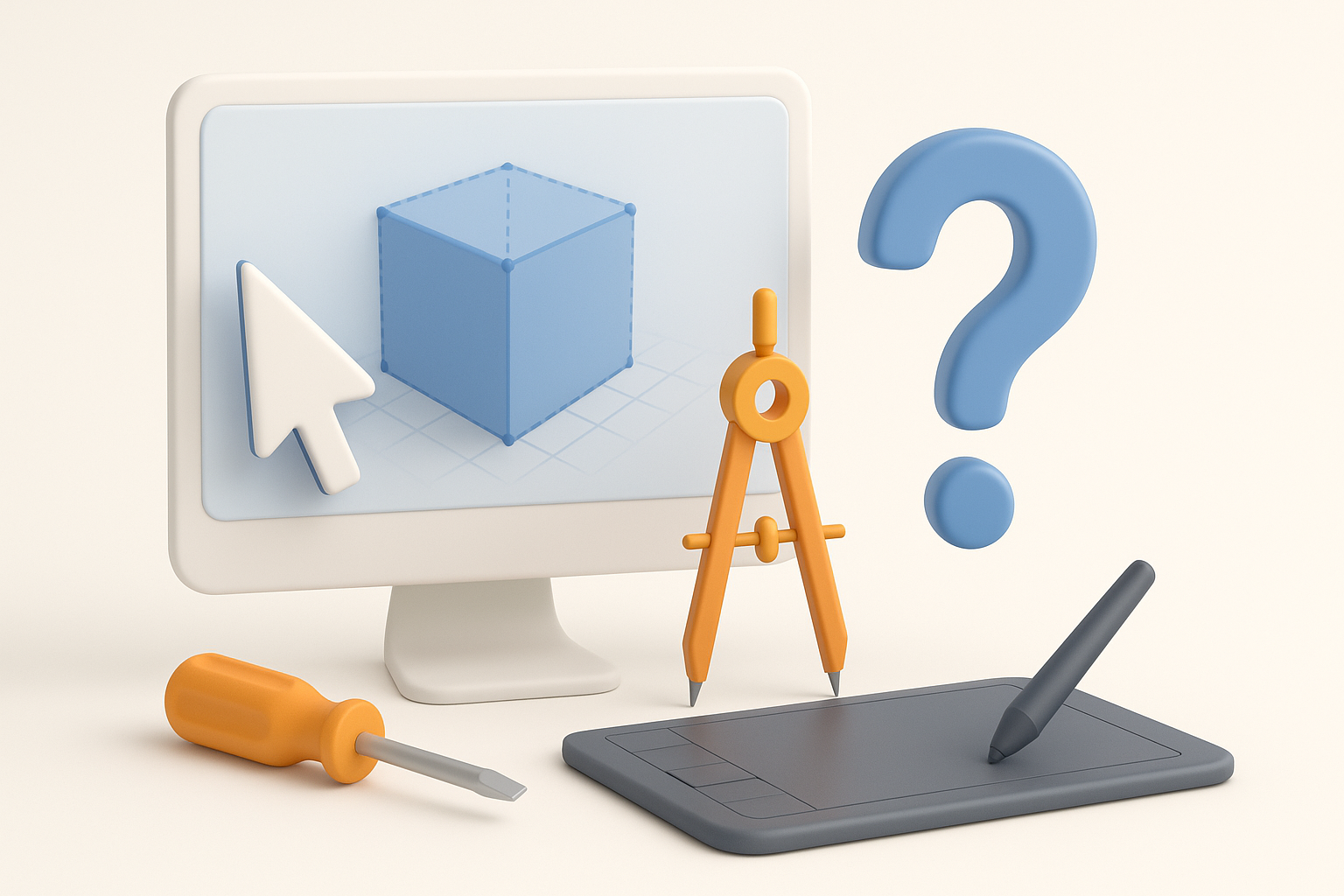 Choosing the Right Tools for 3D Modeling illustration