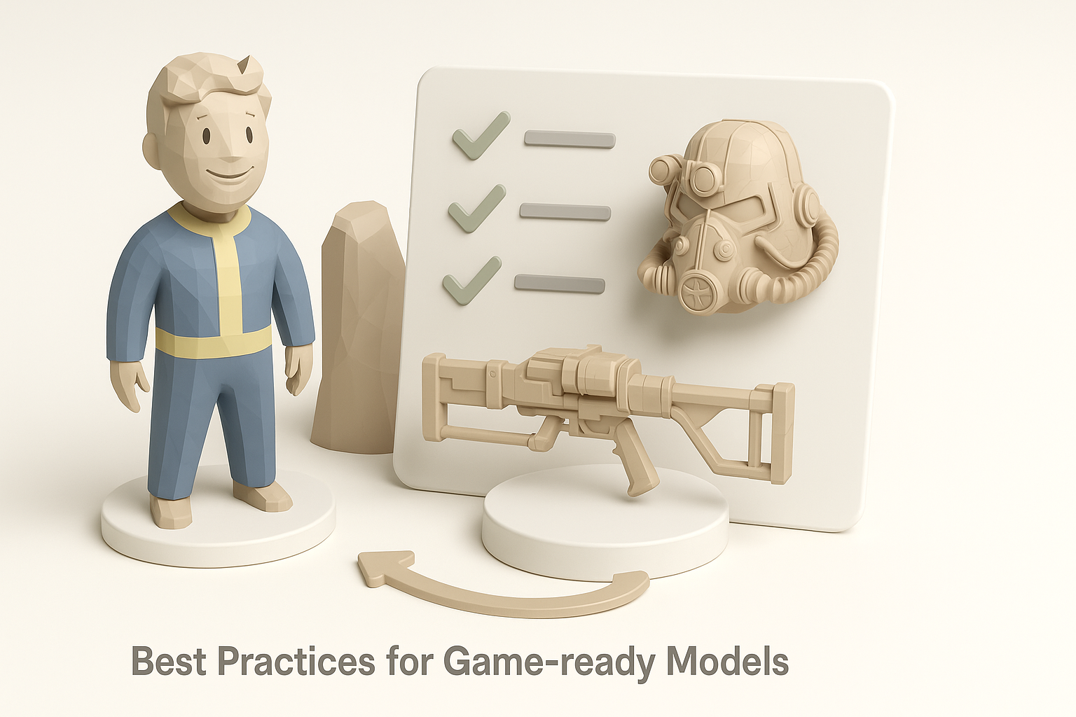 游戏级 Fallout 76 模型最佳实践示意图