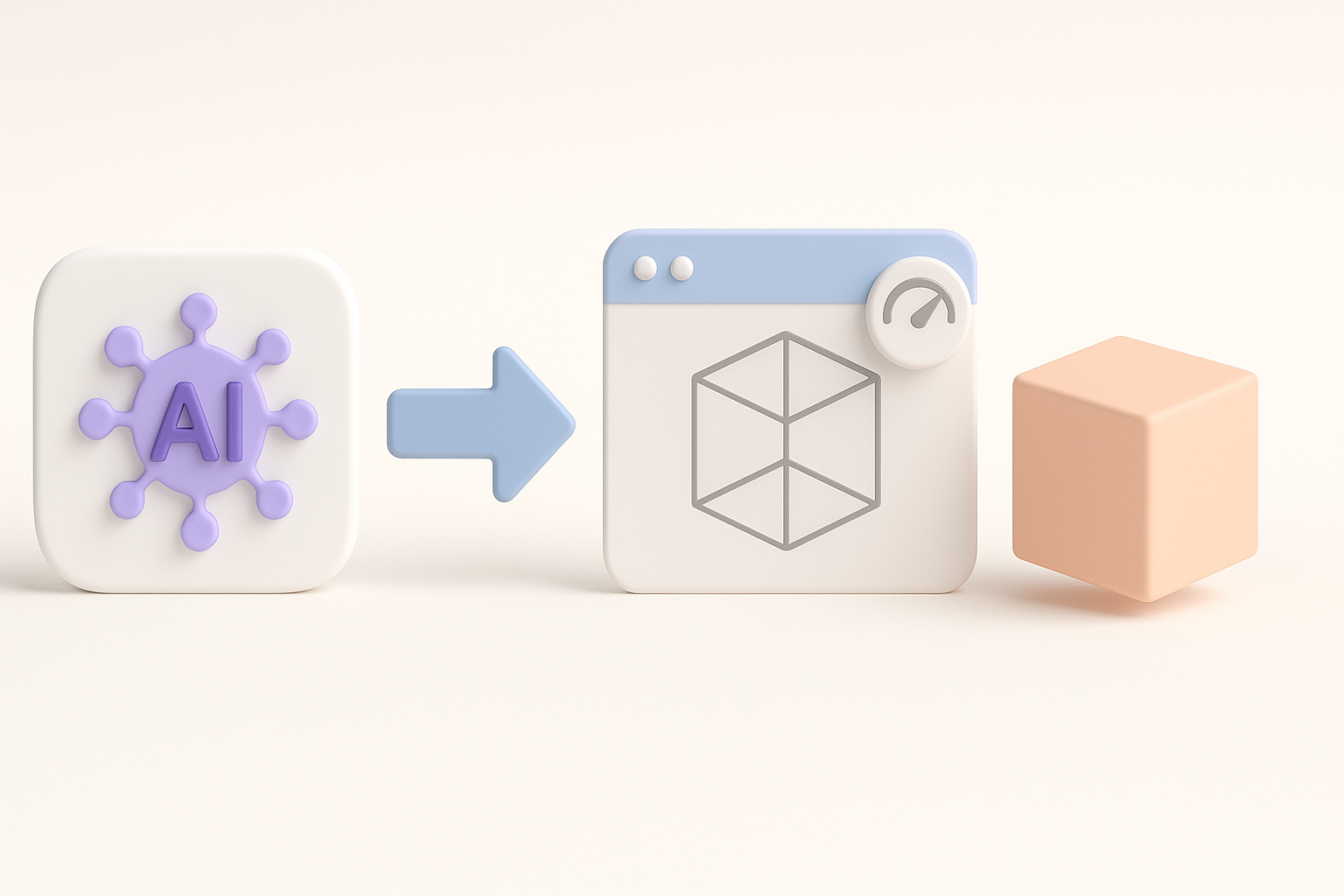整合 AI 工具以加快 3D 模型制作插图