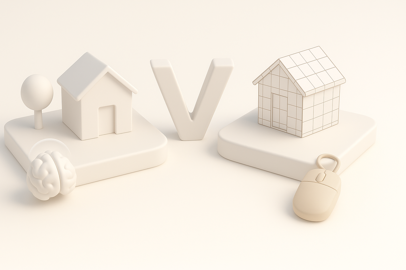 Comparing AI-Powered and Traditional 3D Creation Methods illustration