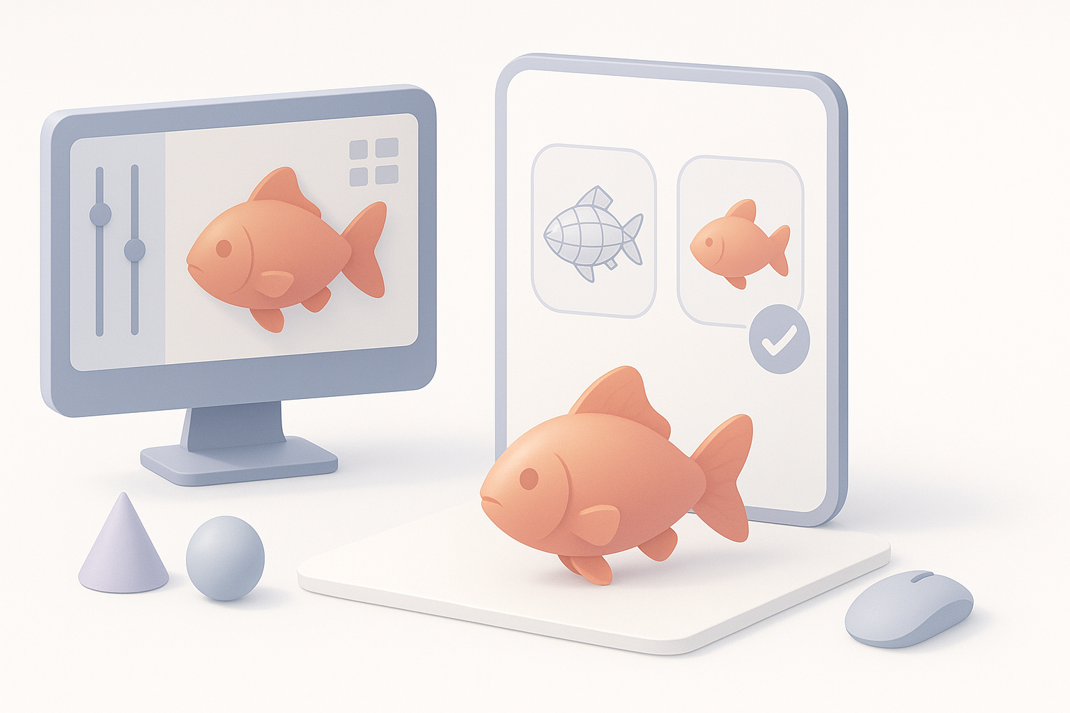 Choosing the Right Approach for Fish 3D Model Creation illustration