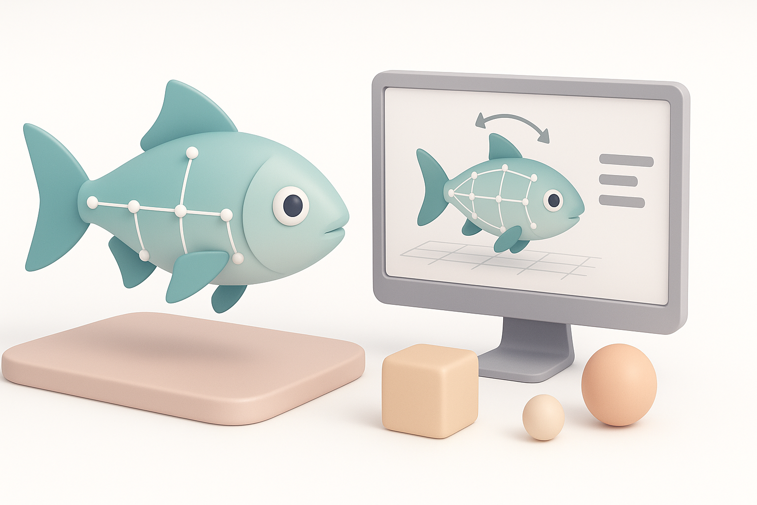 Rigging and Animating Fish Models for Games and XR illustration