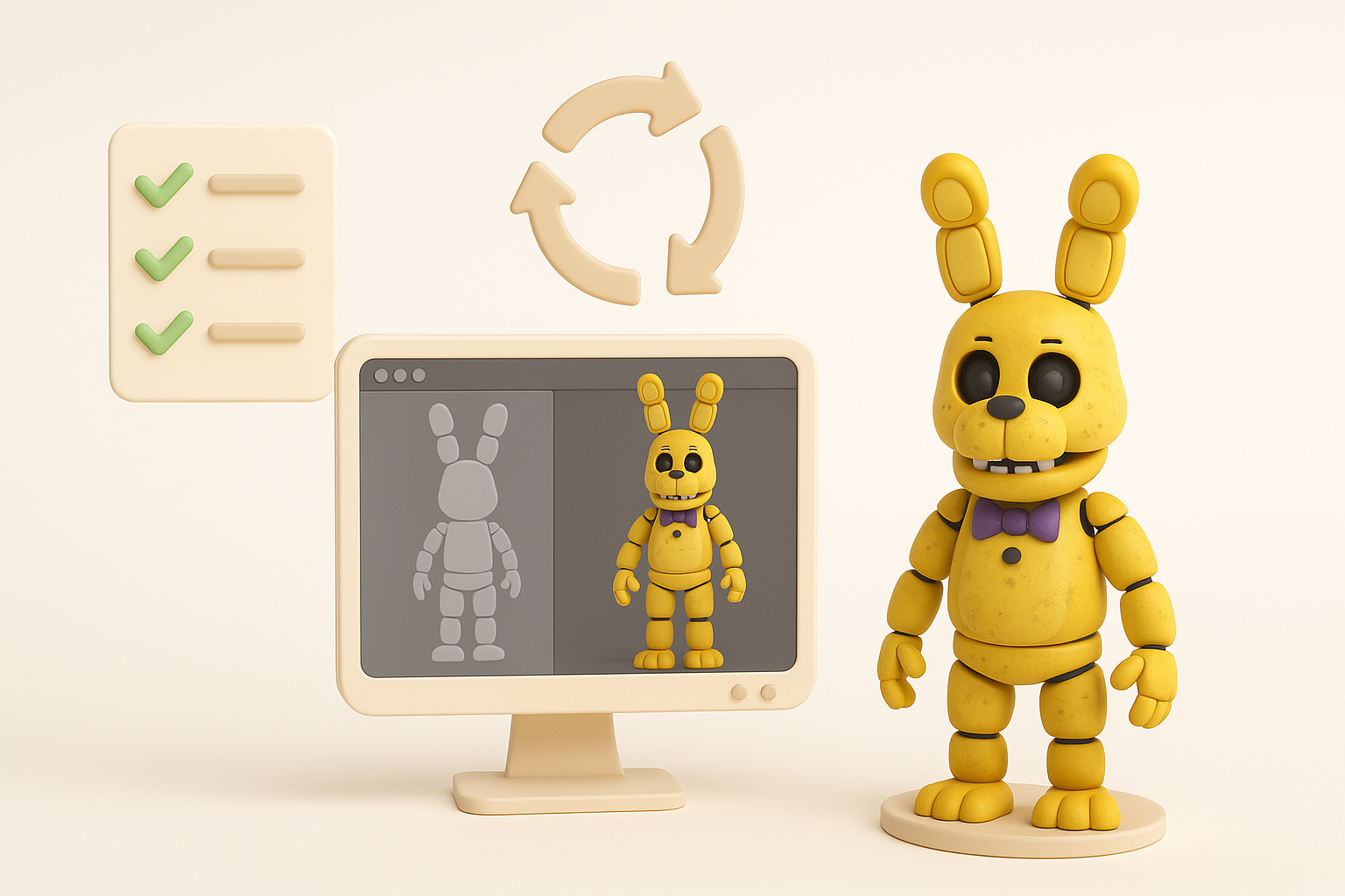 My Workflow for Generating FNAF 3D Models illustration
