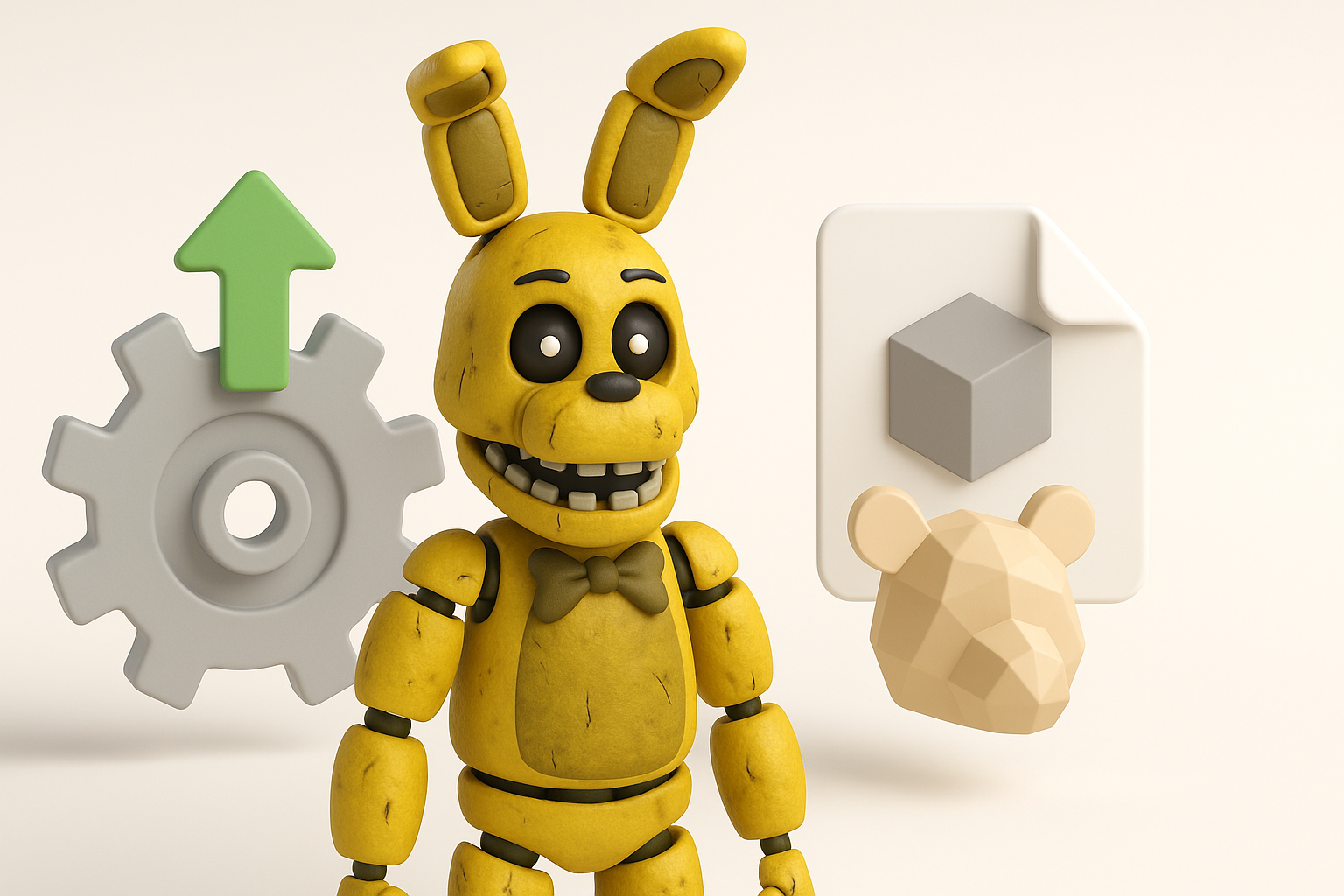 Optimizing and Exporting FNAF 3D Models illustration