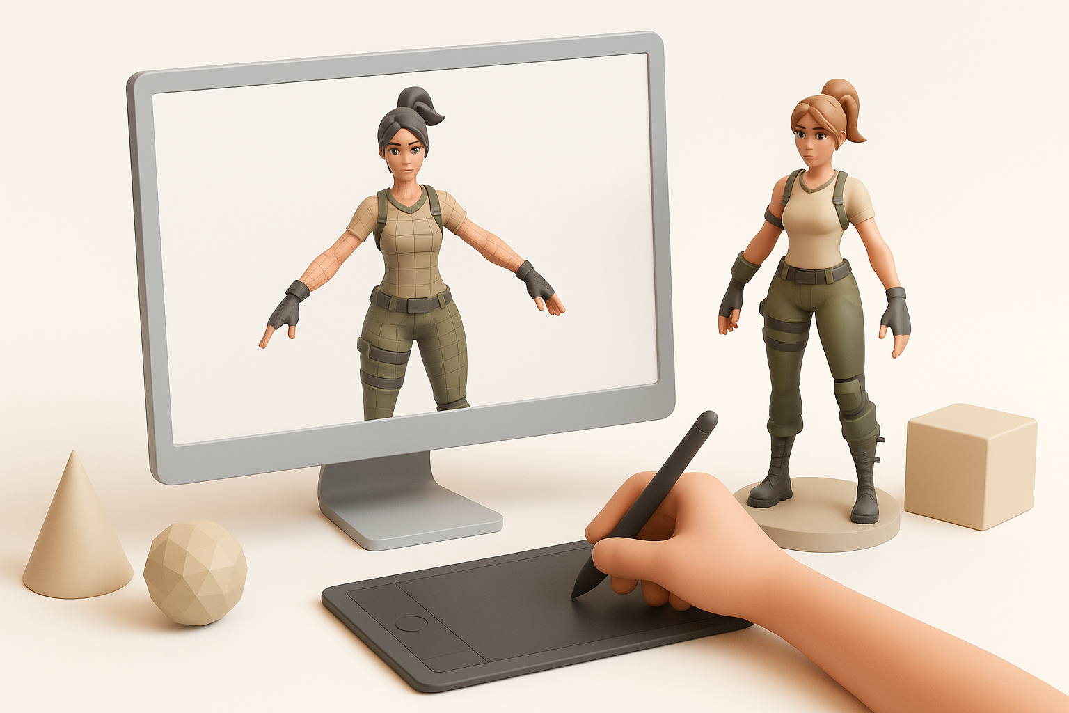 如何创建 Fortnite 风格 3D 模型示意图
