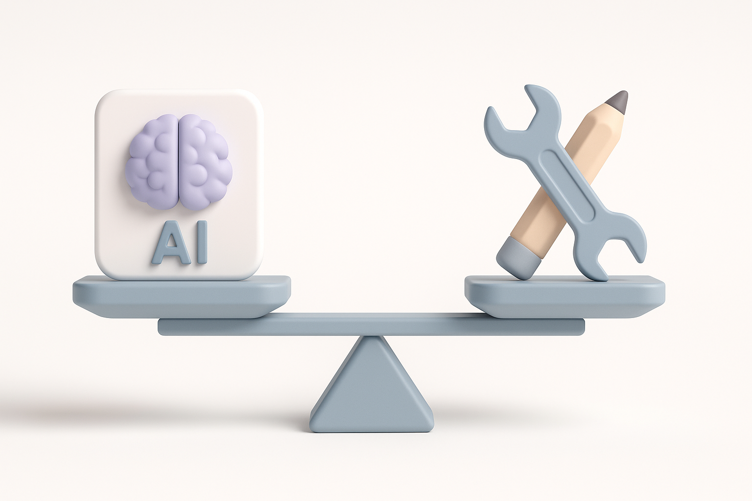 AI 工具与传统方法对比示意图