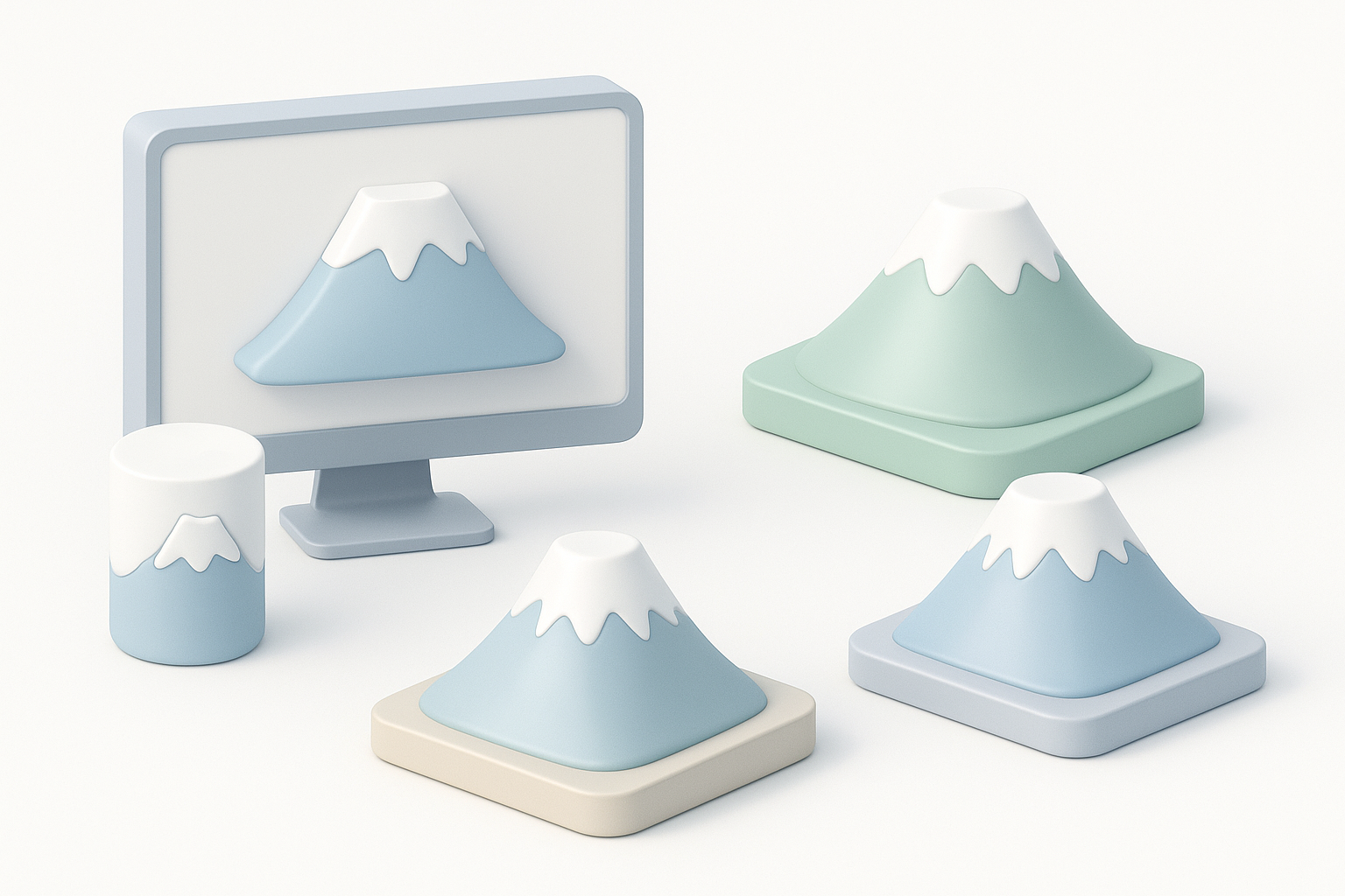 富士奇迹3D模型概览示意图