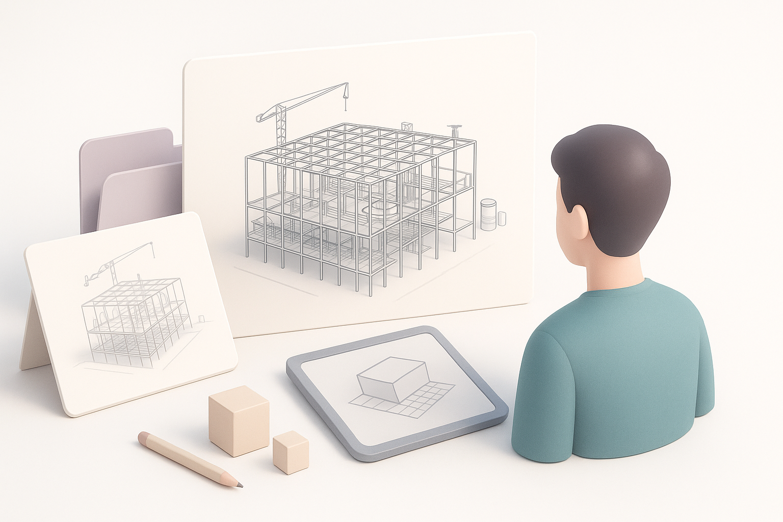 收集参考资料与规划 3D 模型示意图