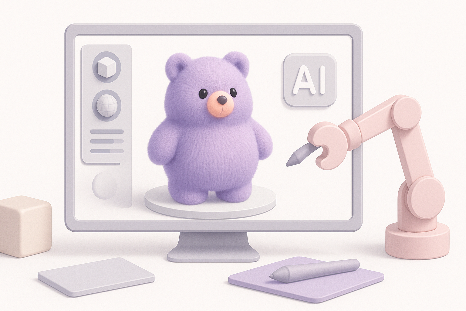 Using AI Tools for Efficient Furry 3D Model Production illustration