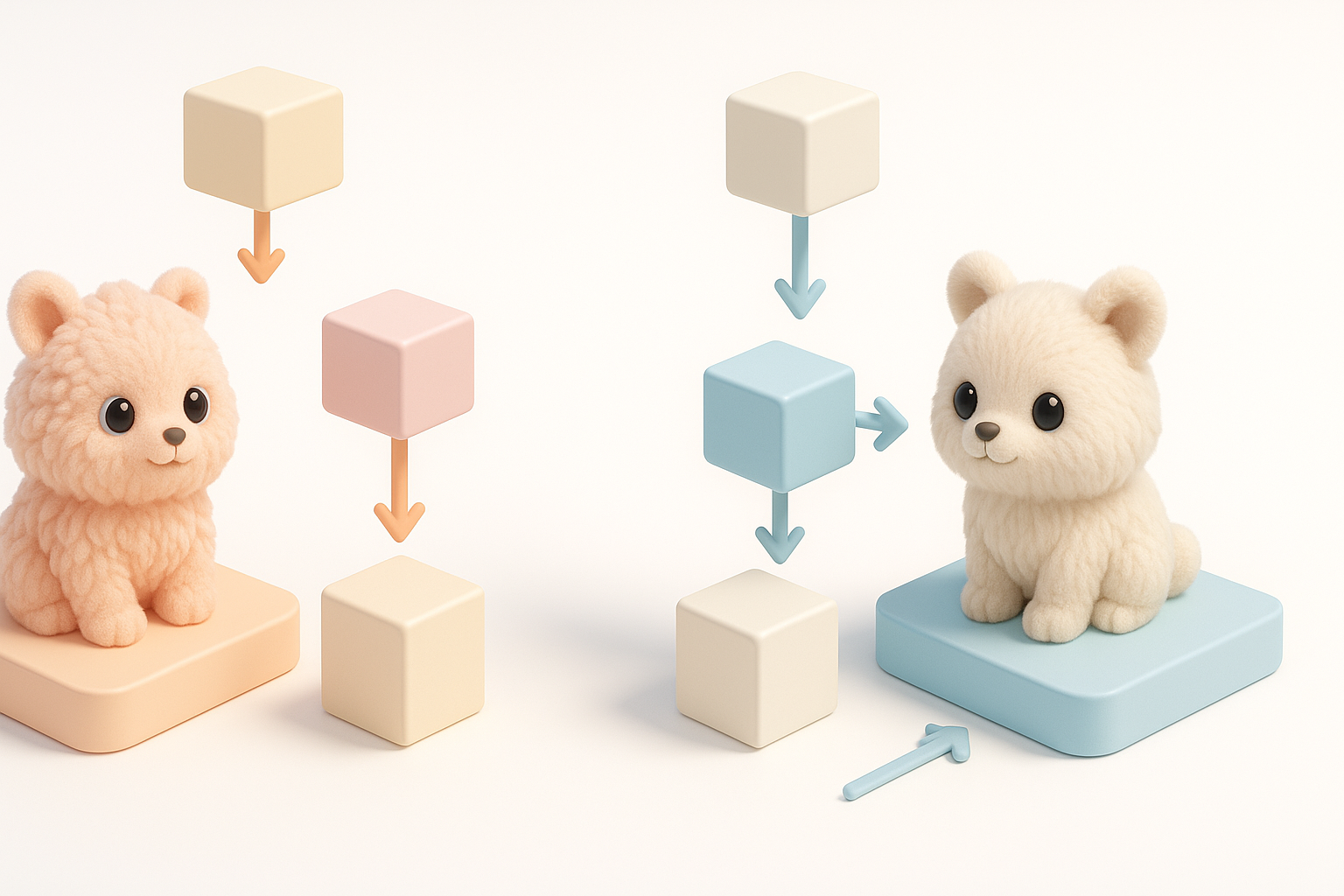 Comparing AI-Driven and Traditional Furry 3D Workflows illustration
