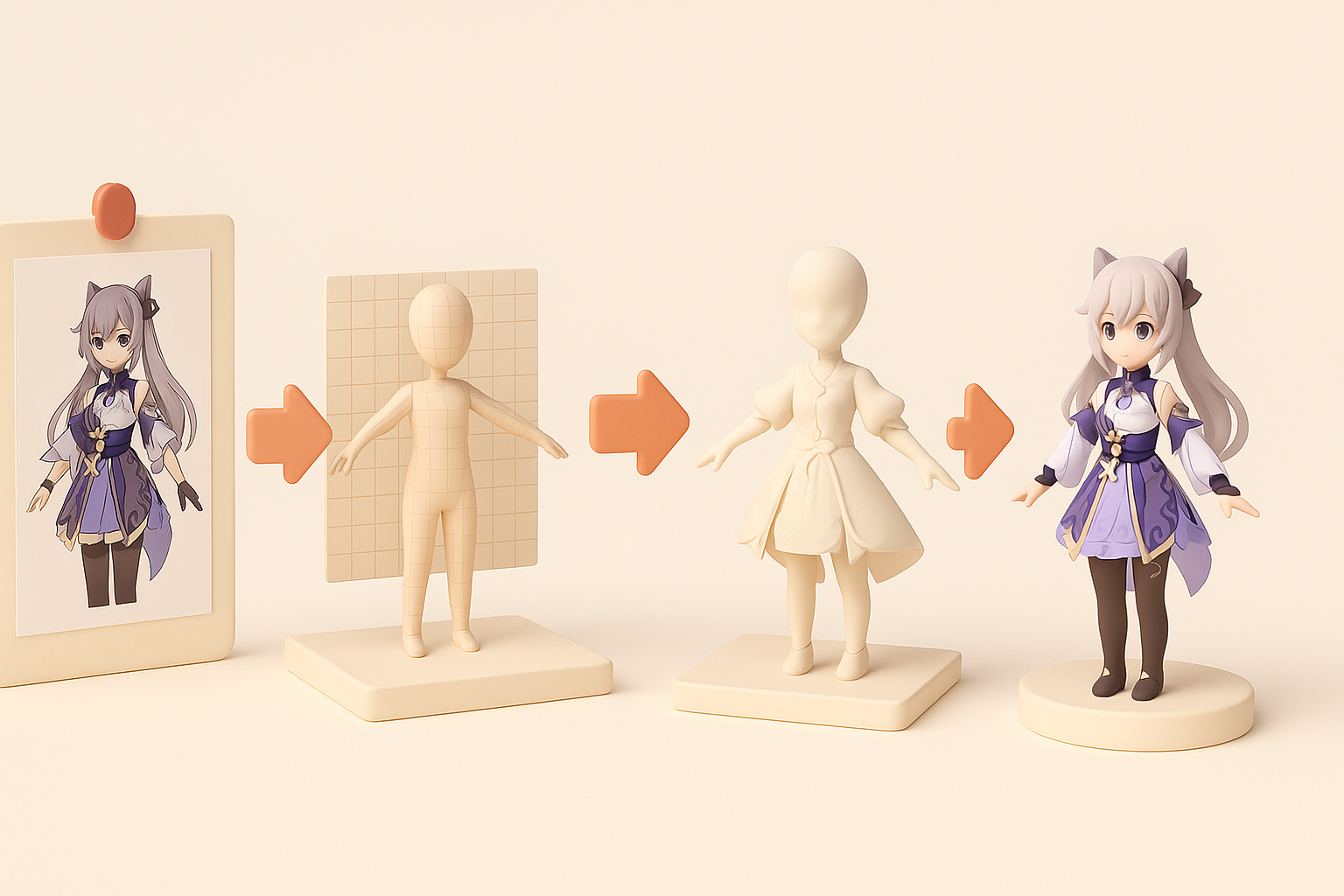 My Step-by-Step Workflow for Genshin Impact 3D Models illustration