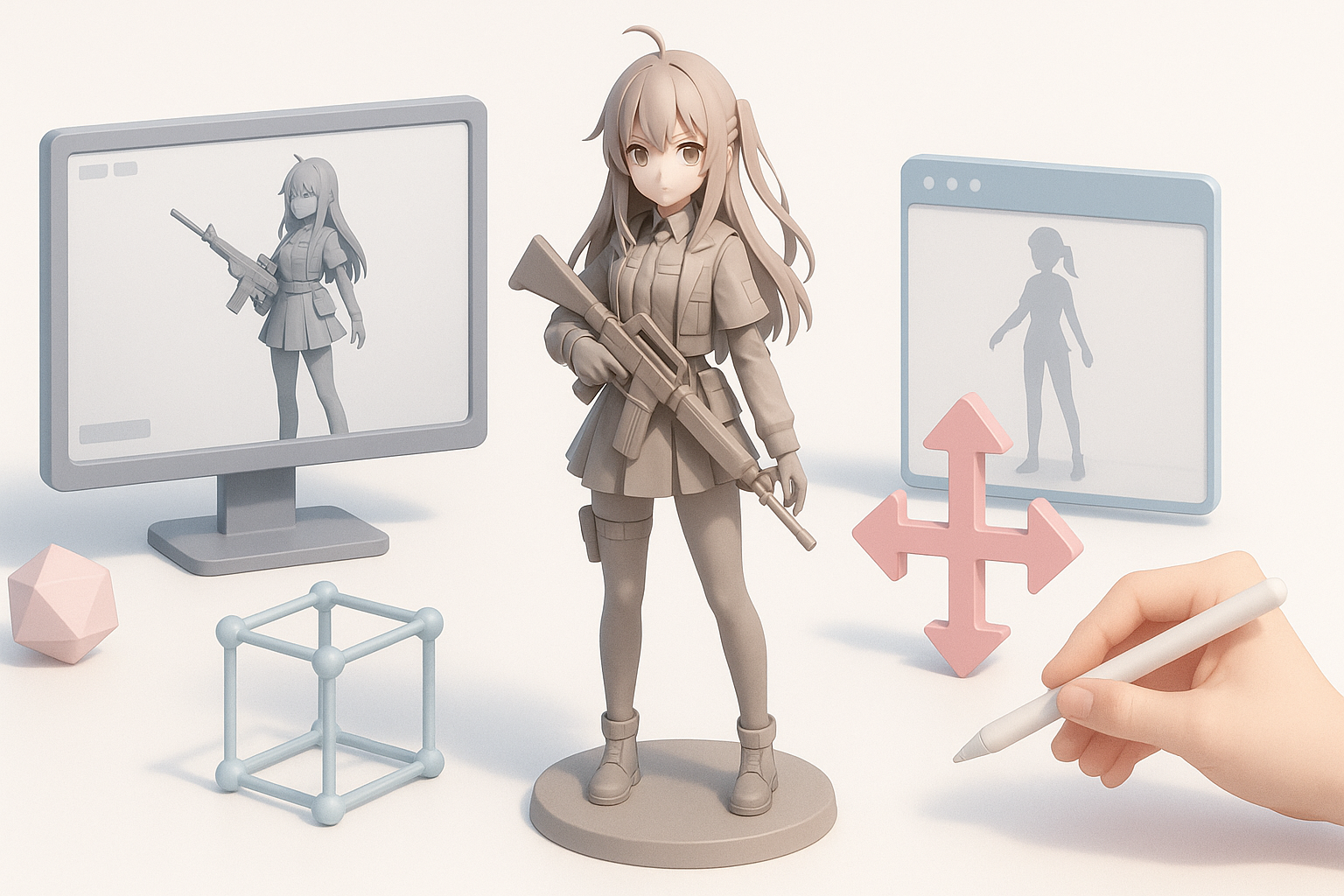 Overview of Girls' Frontline 2 3D Models illustration