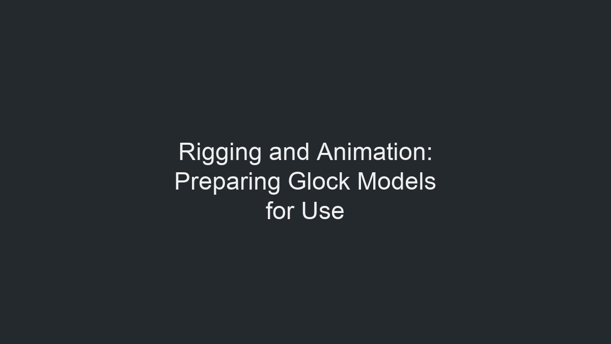 Иллюстрация к rigging и анимации моделей Glock
