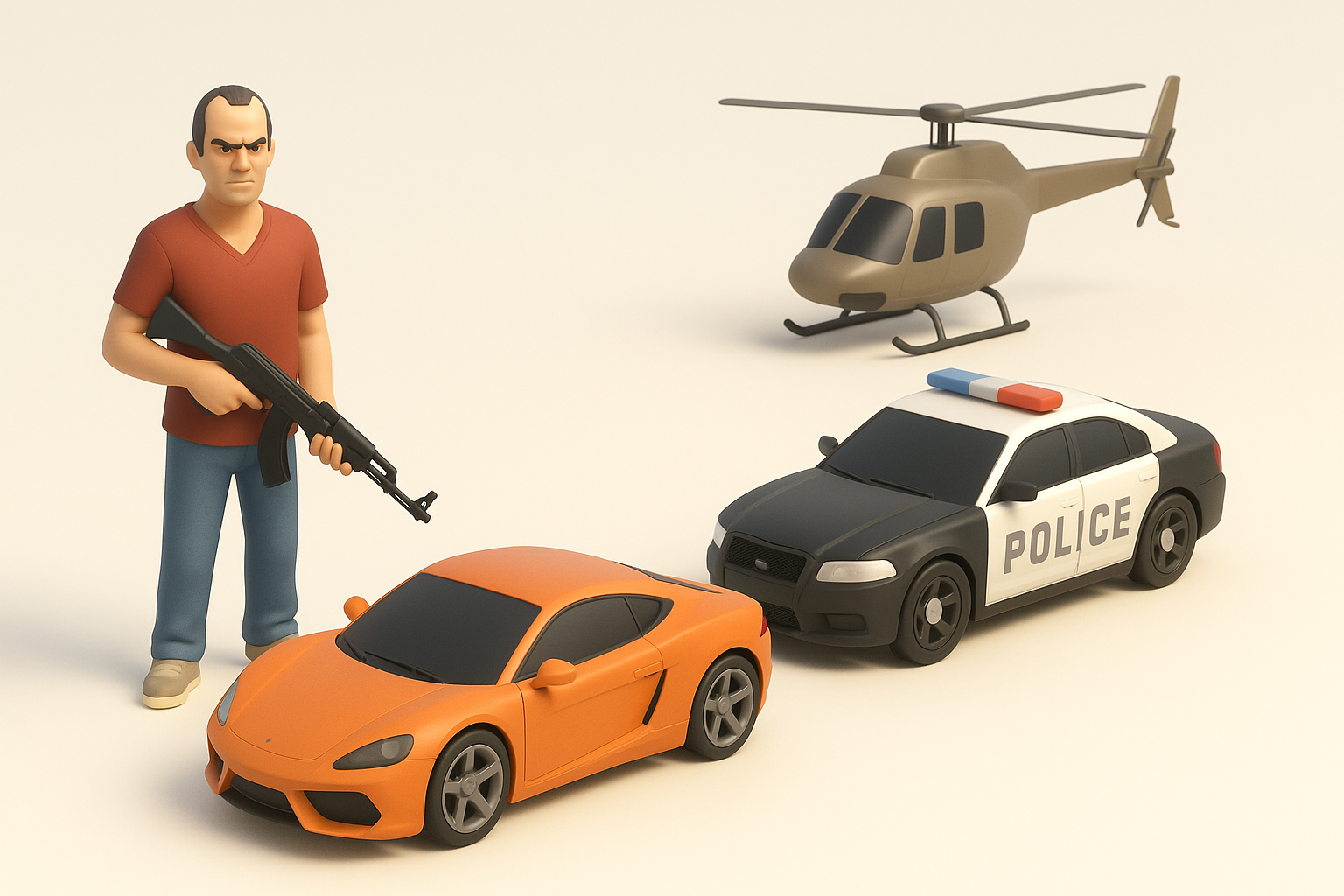 Grand Theft Auto 5 3D模型概览插图