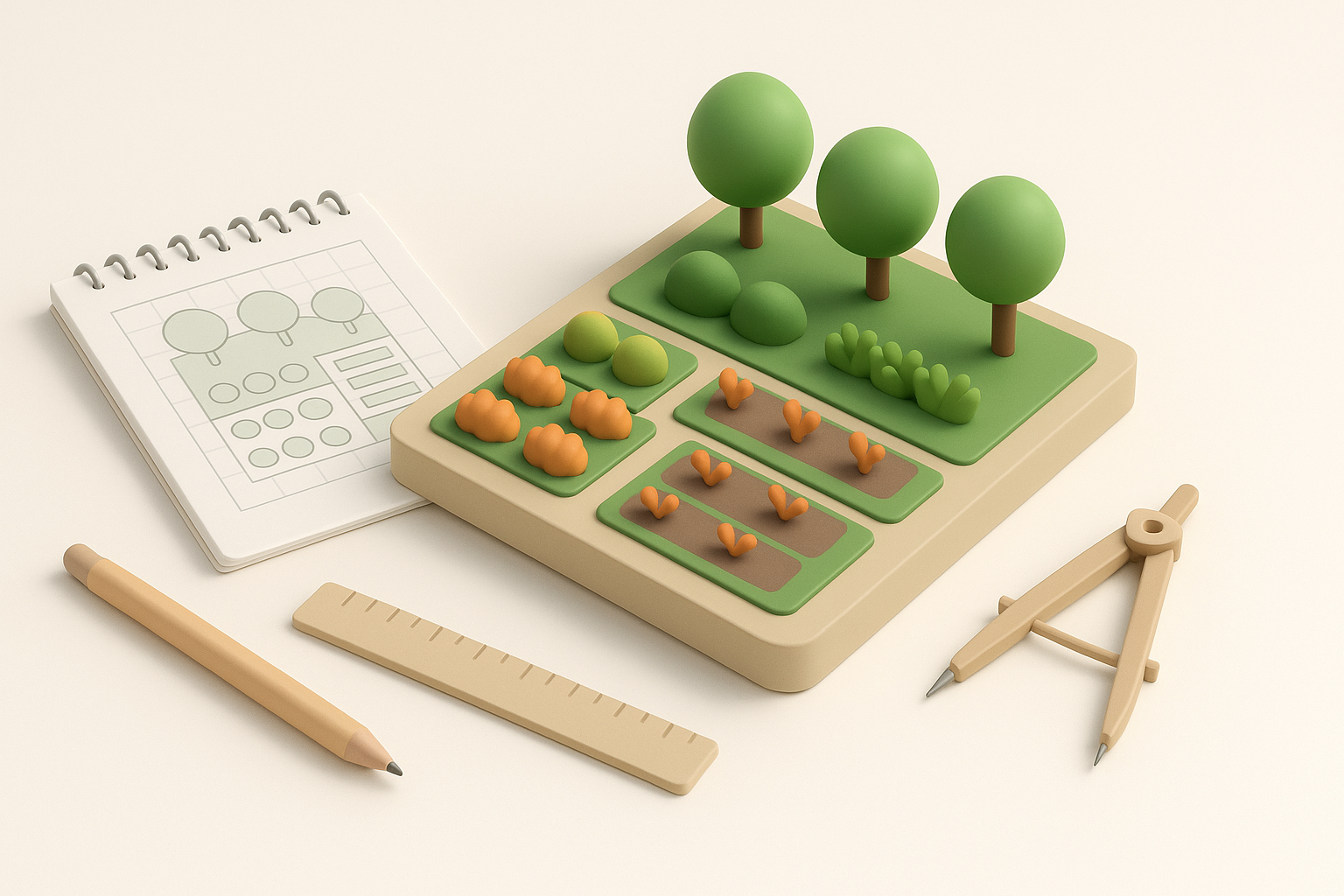 Planning Your Garden 3D Model illustration