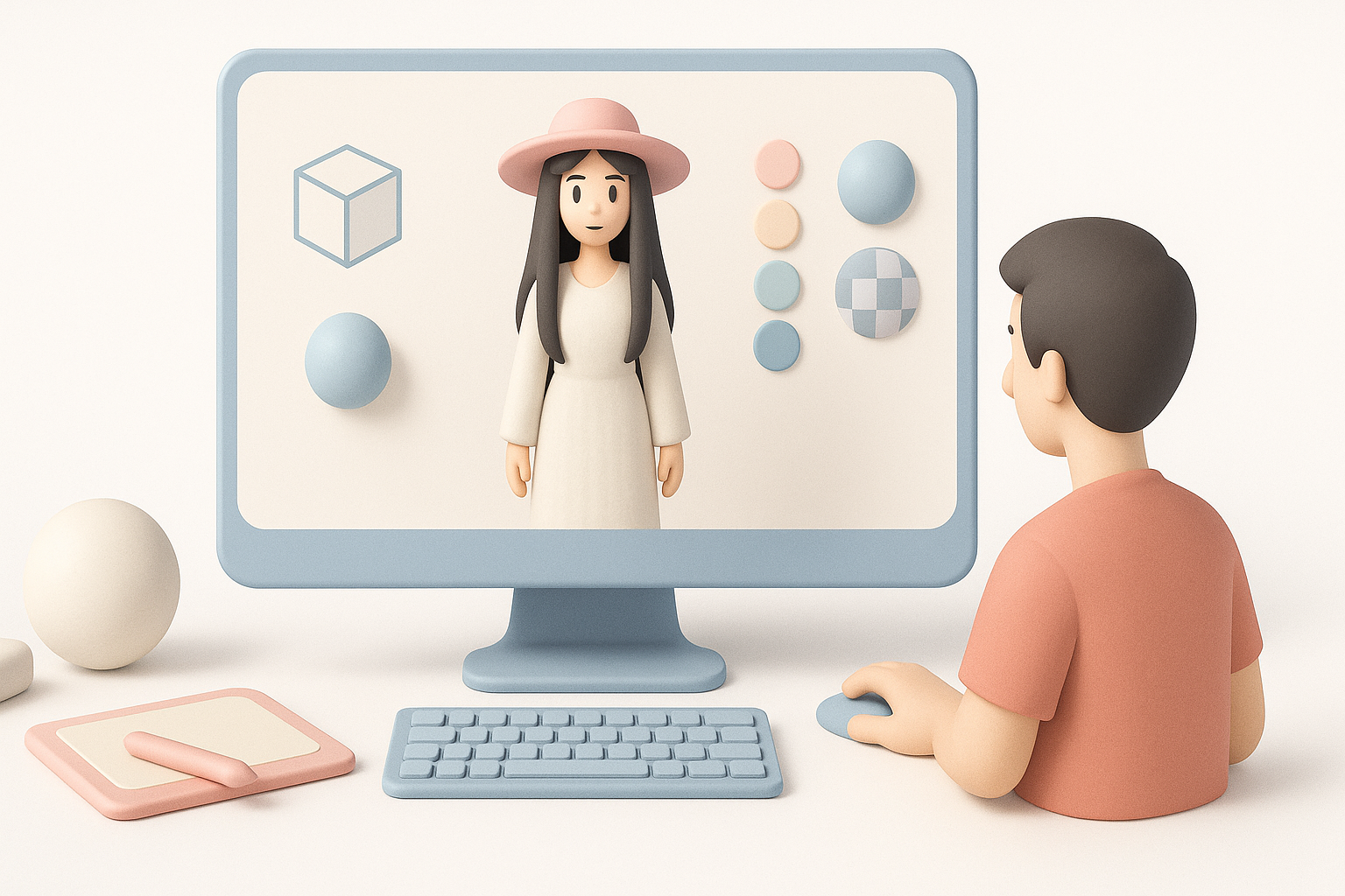 贴图与材质：赋予模型生命示意图