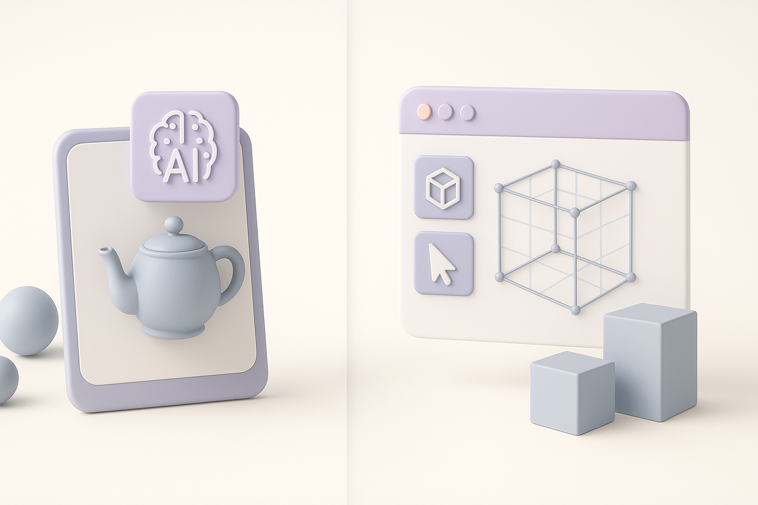 AI驱动与传统3D建模方式对比插图