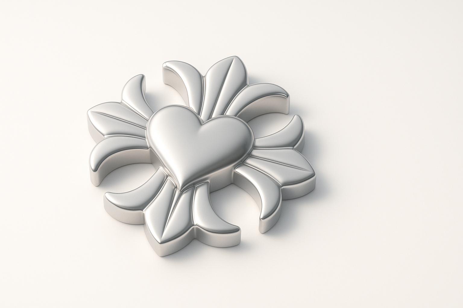 Designing a Hearts Logo for 3D Modeling illustration