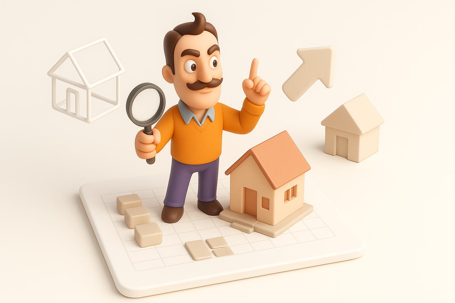 制作 Hello Neighbor 3D 模型关键步骤示意图