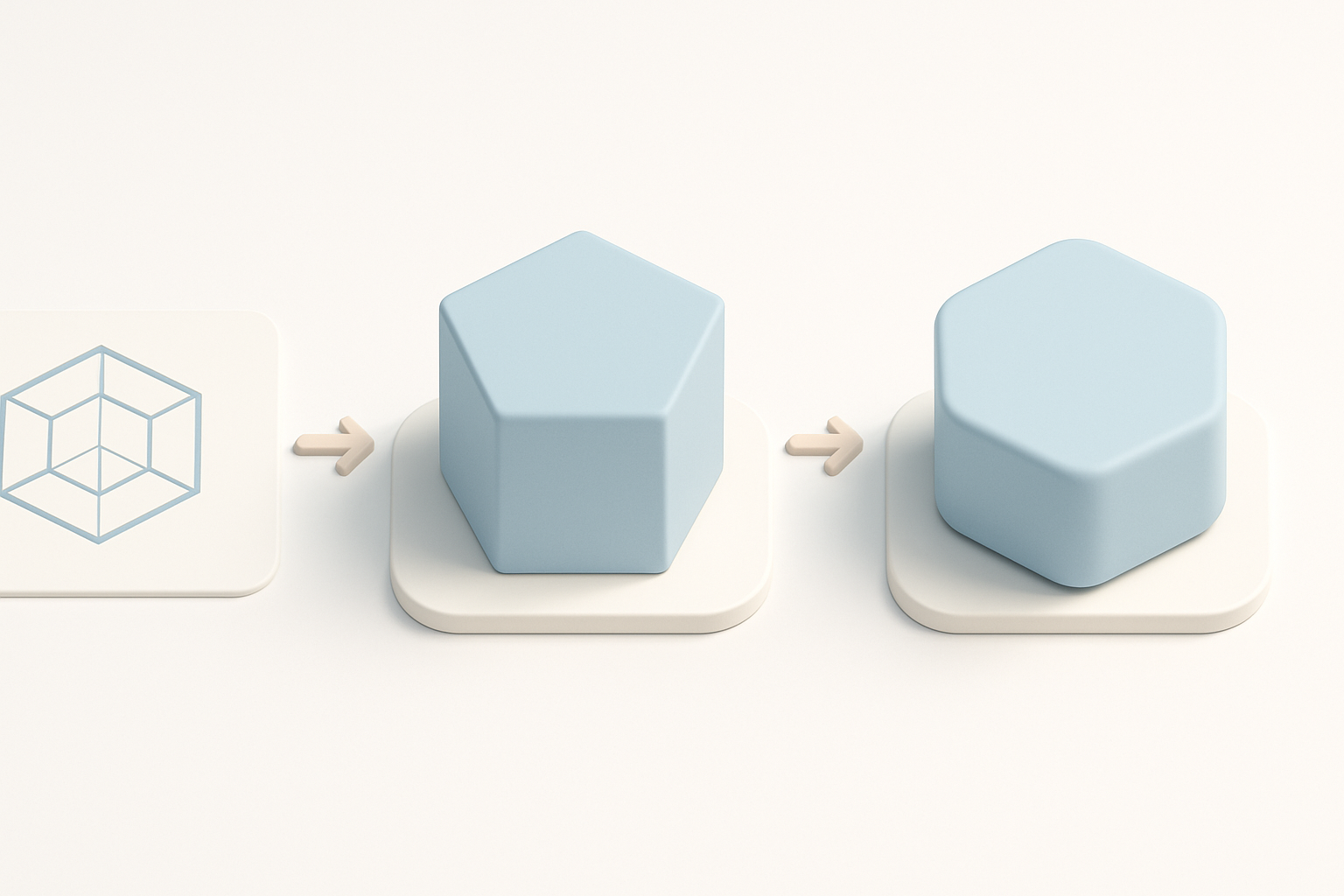 Step-by-Step Workflow: Building a 3D Hexagon Model illustration