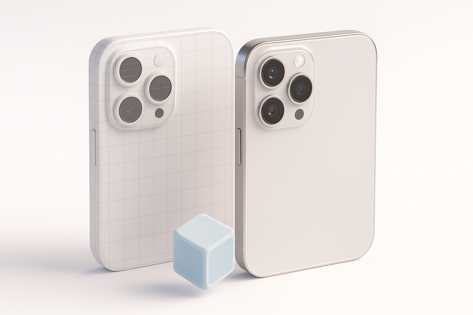 制作現場向けiPhone 3Dモデル最適化のイラスト
