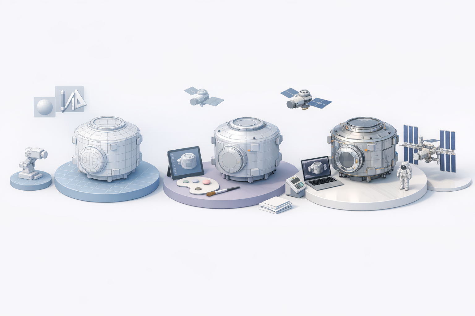 Projection Pod Model Creating a Production-Ready ISS Pod 3D Model: Expert Workflow