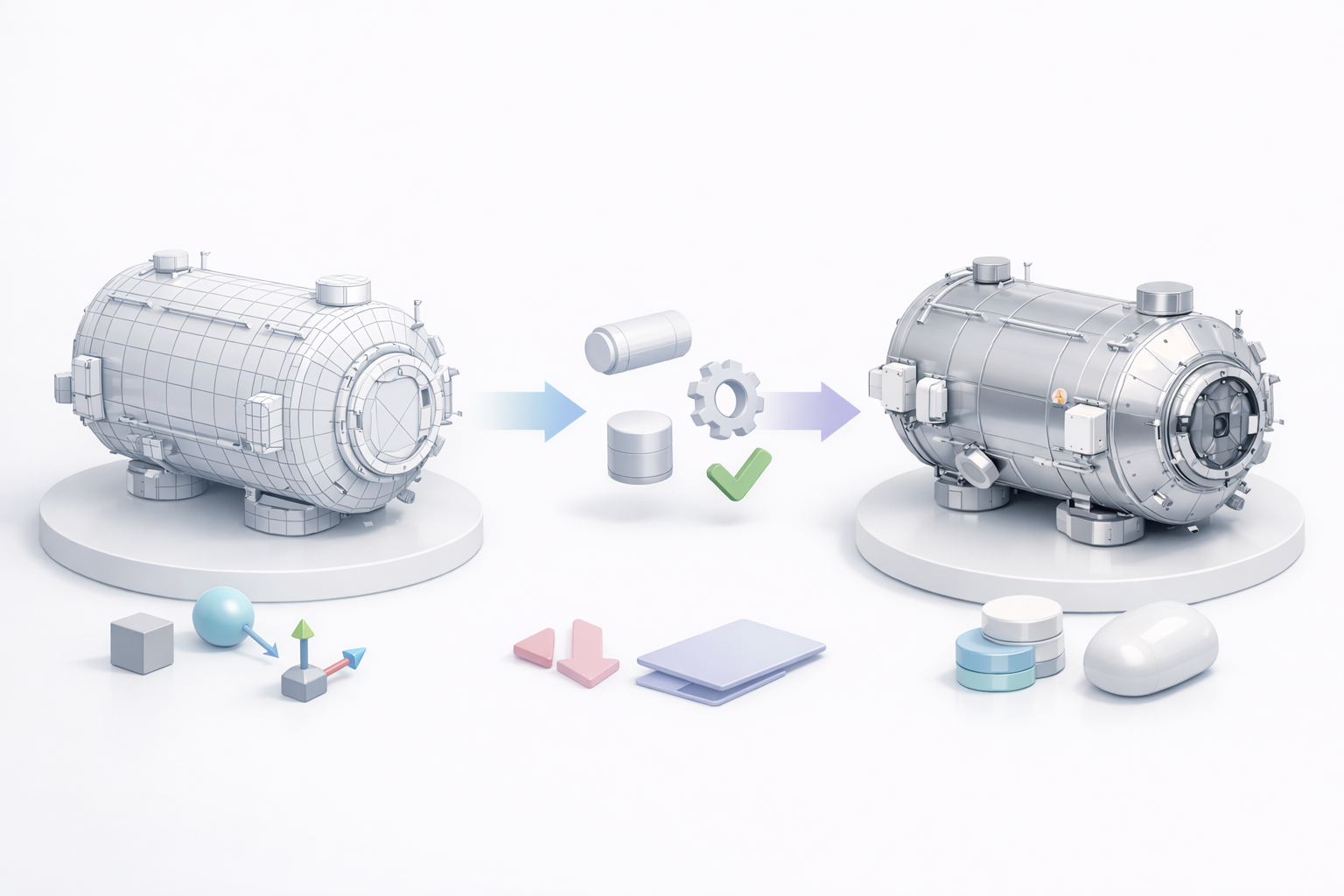 Projection Pod Model Creating a Production-Ready ISS Pod 3D Model: Expert Workflow