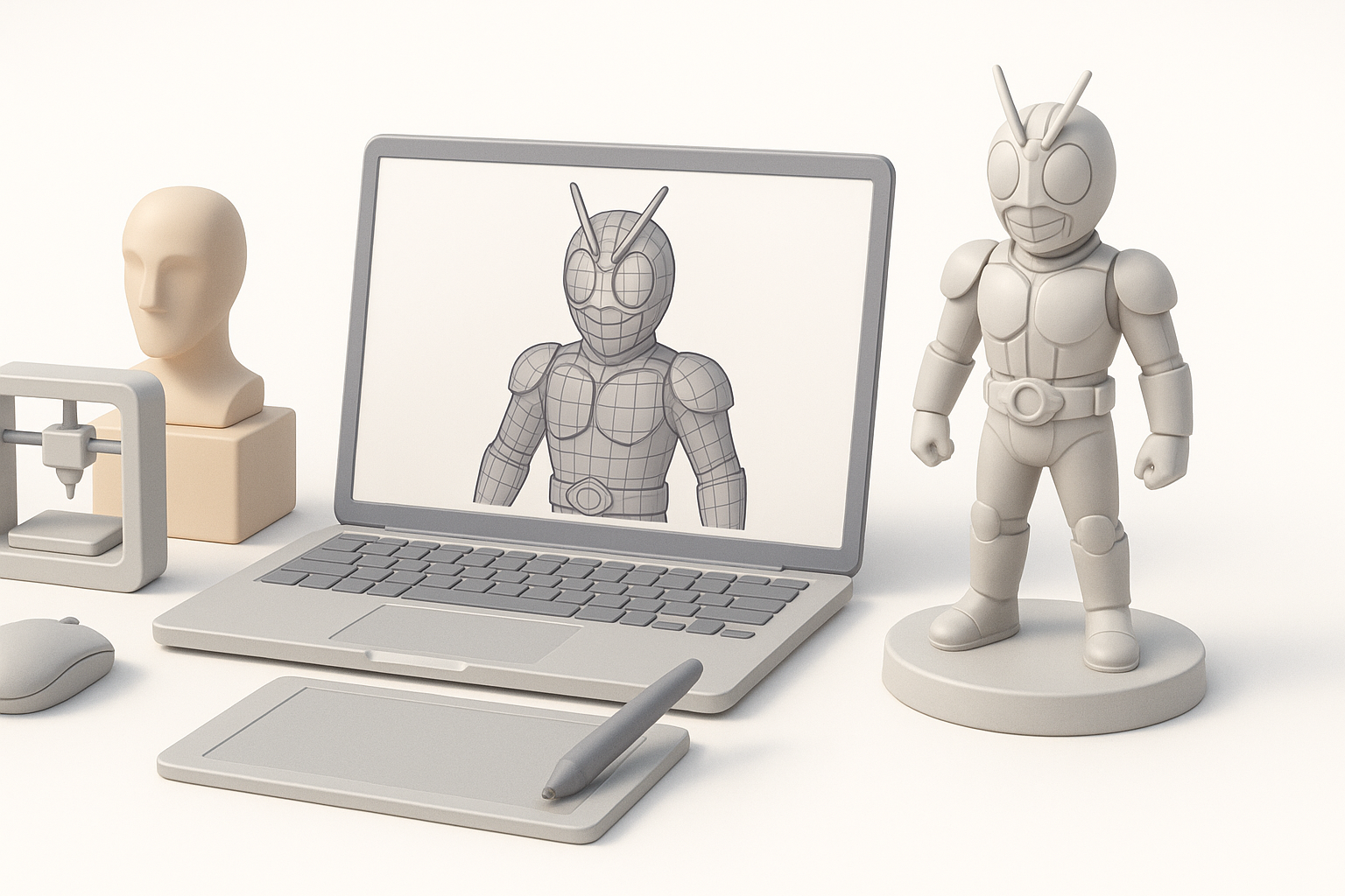 3D Modeling Best Practices for Kamen Rider Figures illustration