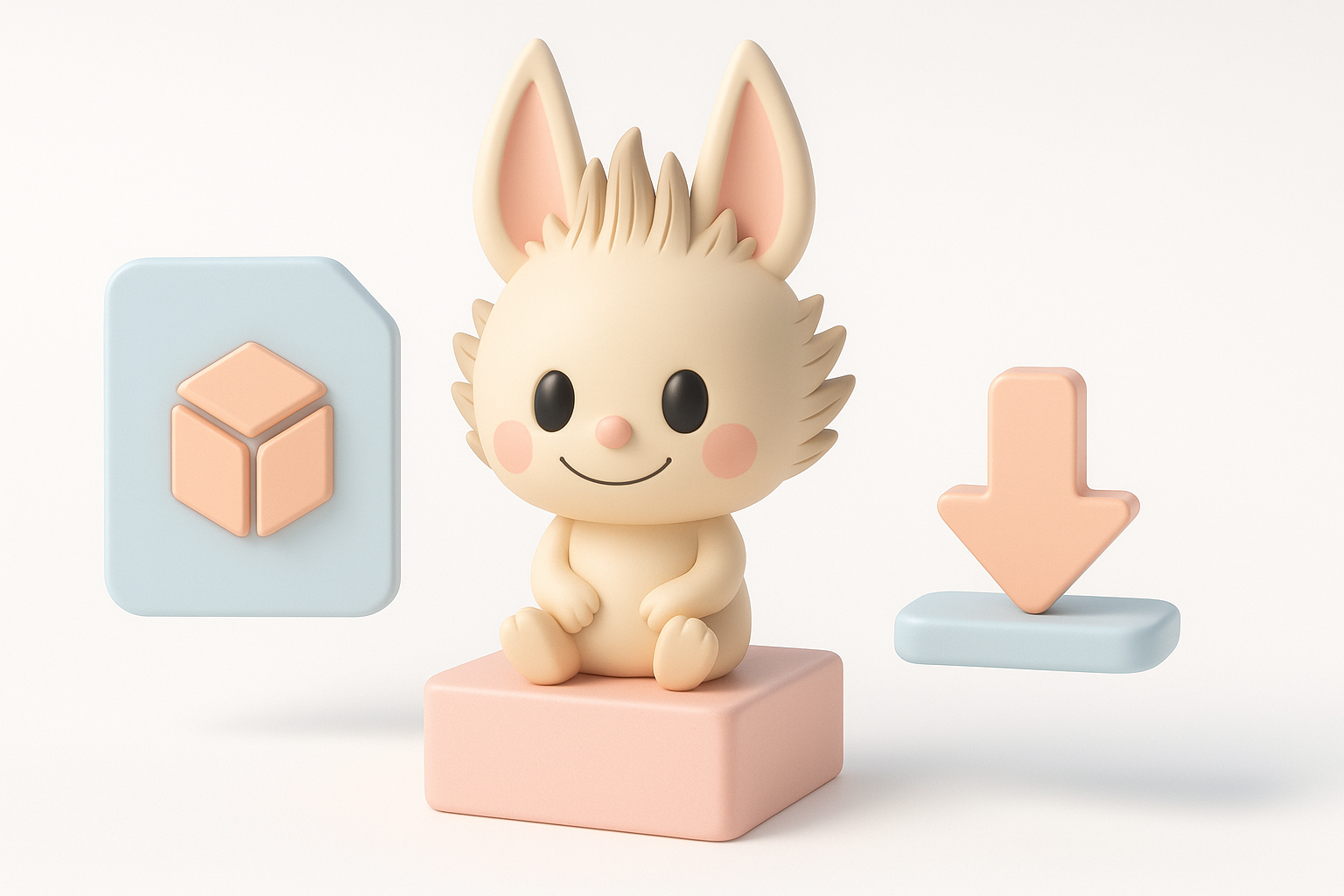 导出、优化与分享 Labubu 3D 模型示意图