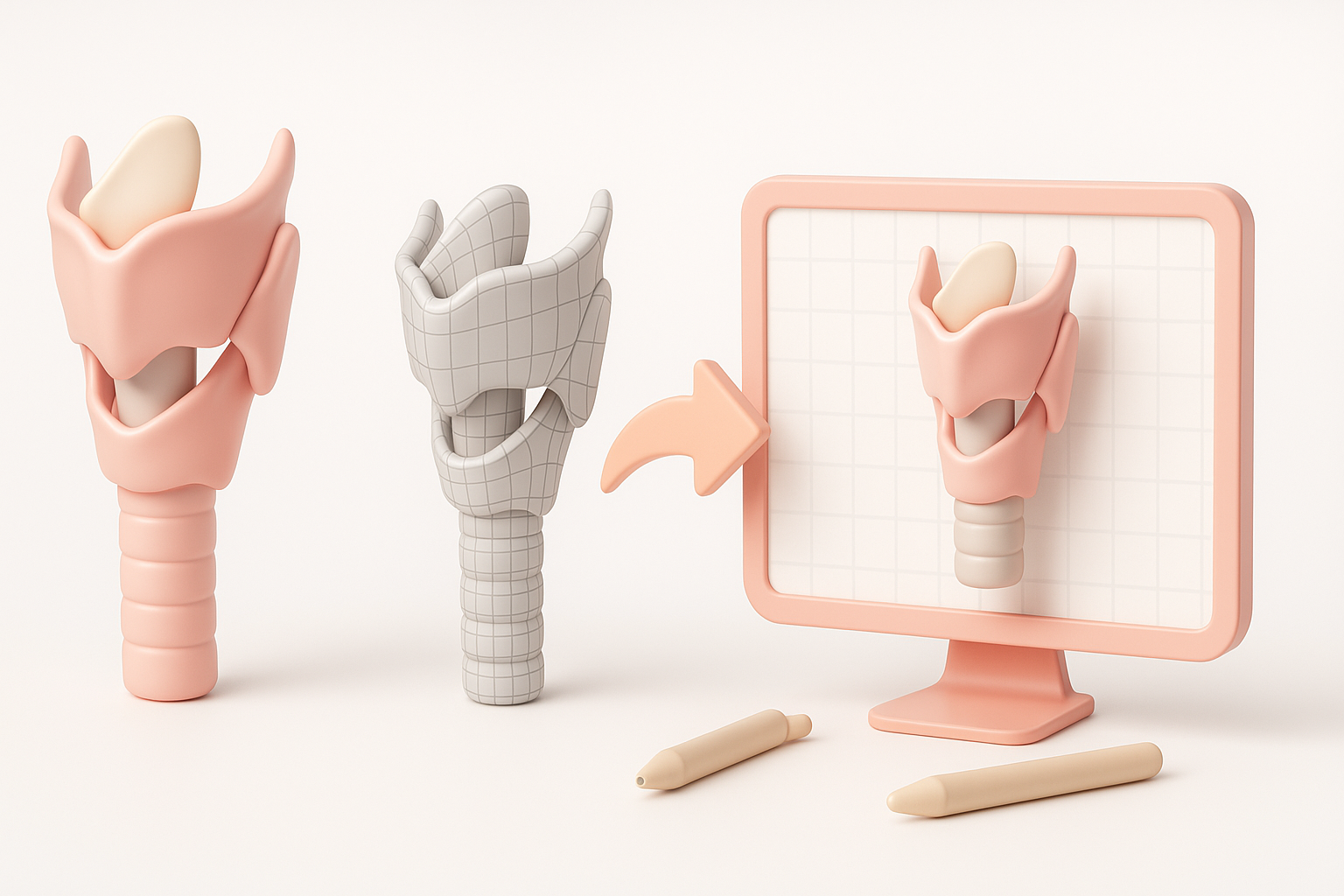 贴图、Retopology与优化技术示意图