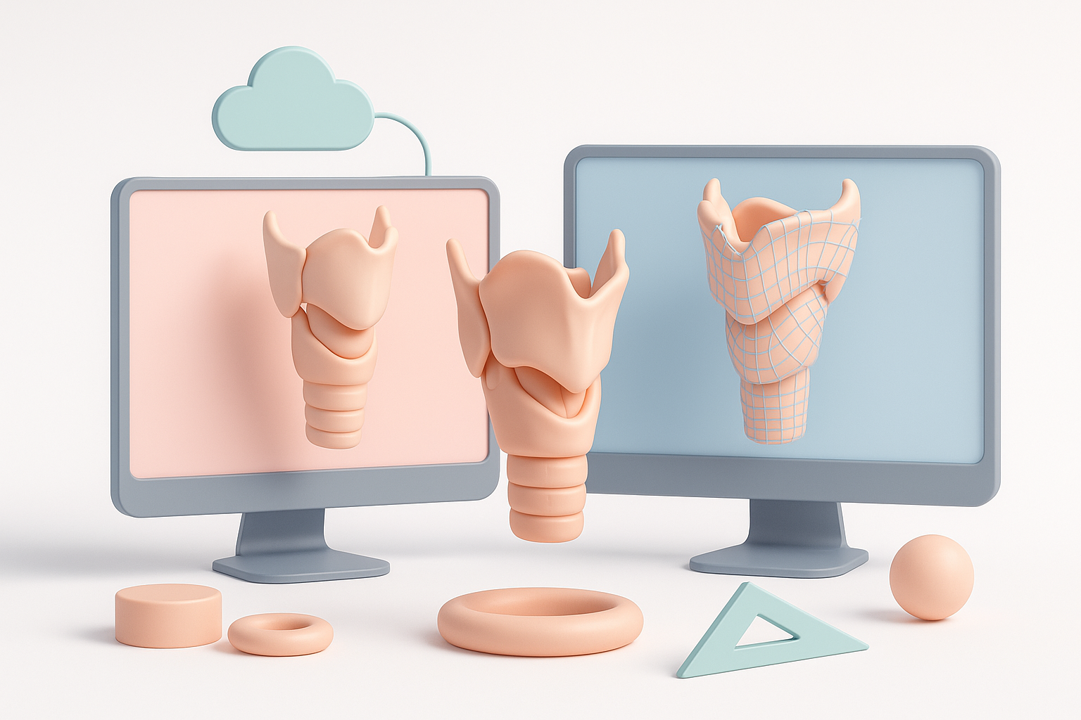 AI驱动与传统3D建模方法对比示意图