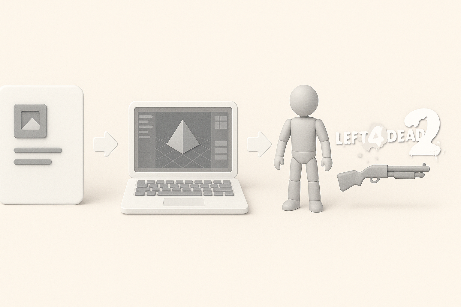 My Workflow: Creating Left 4 Dead 2 3D Models from Scratch illustration