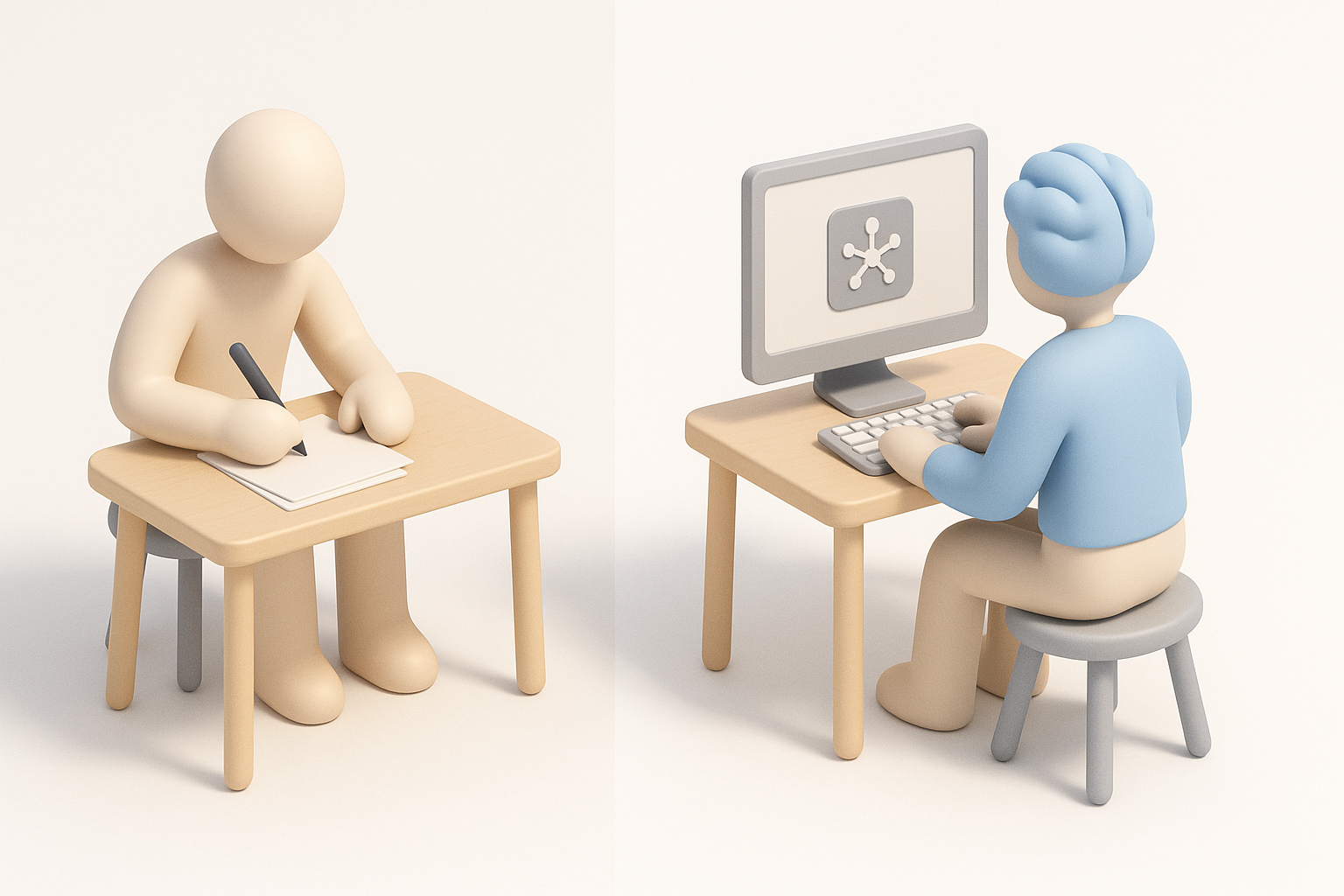 对比传统与 AI 增强型工作流插图
