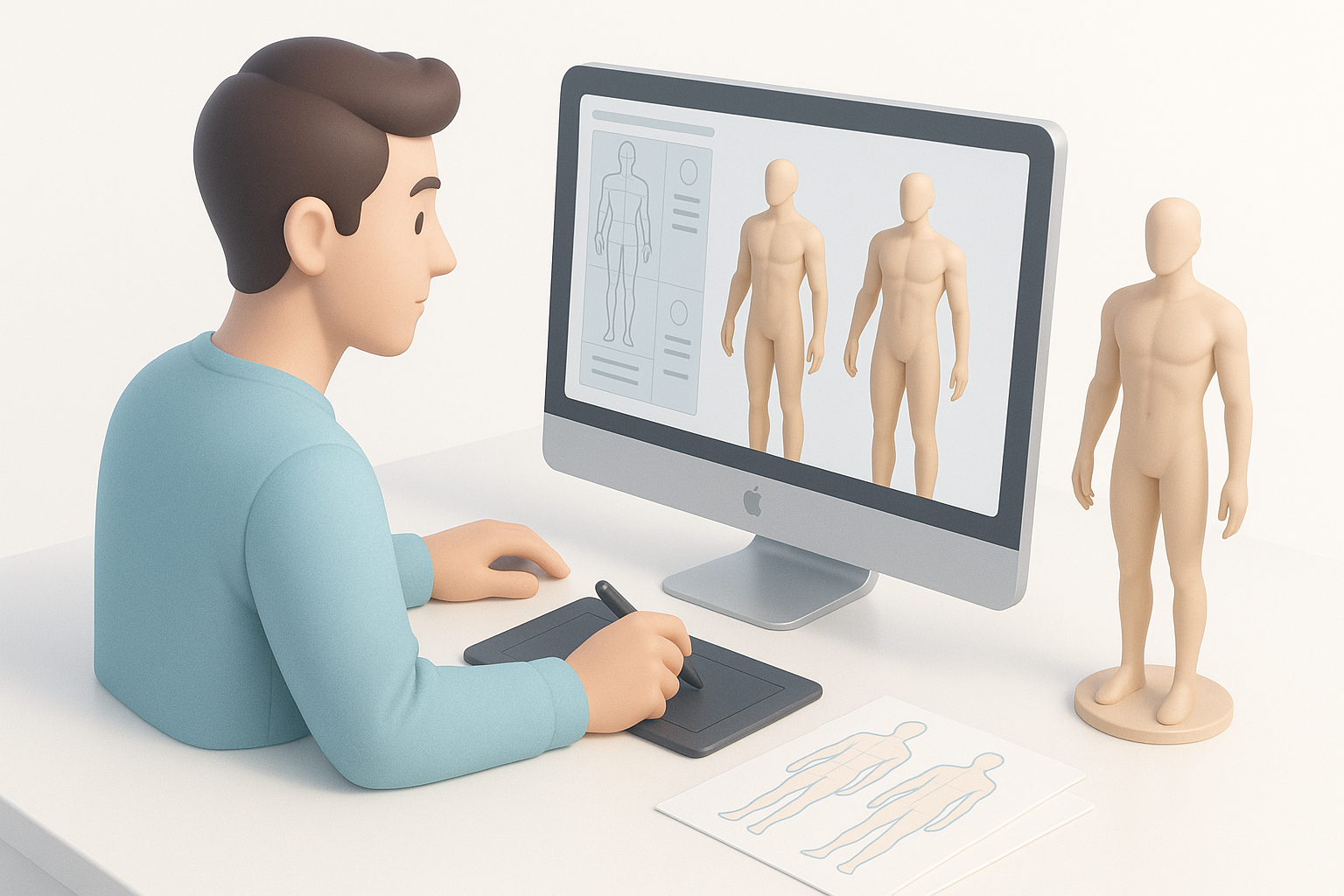 Personal Example 3d Model Creating and Using Male 3D Model Templates: Expert Workflow