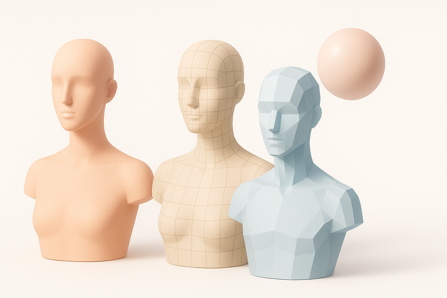 分割、Retopology与贴图最佳实践示意图