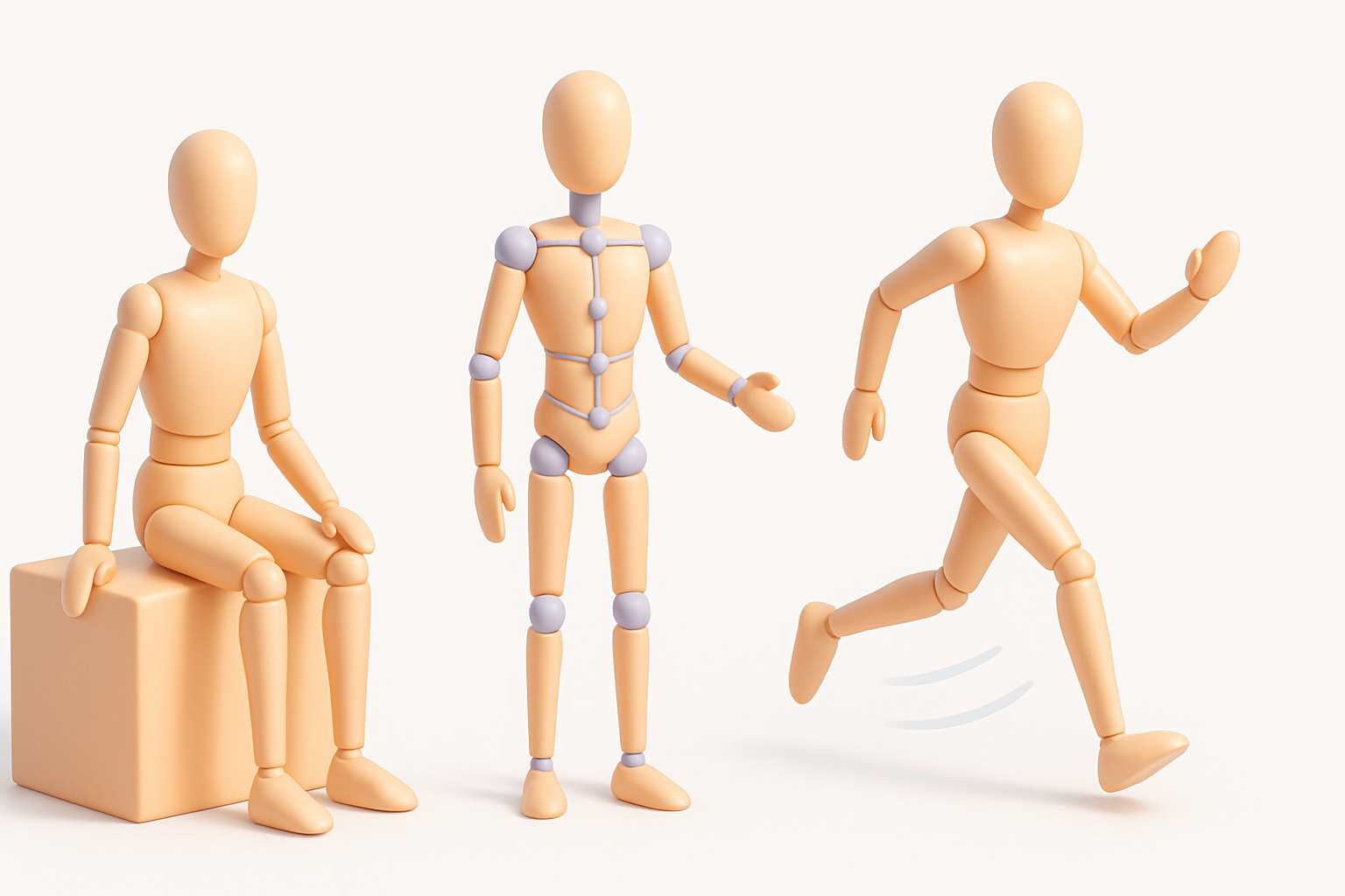 Rigging与动画：赋予人台生命示意图
