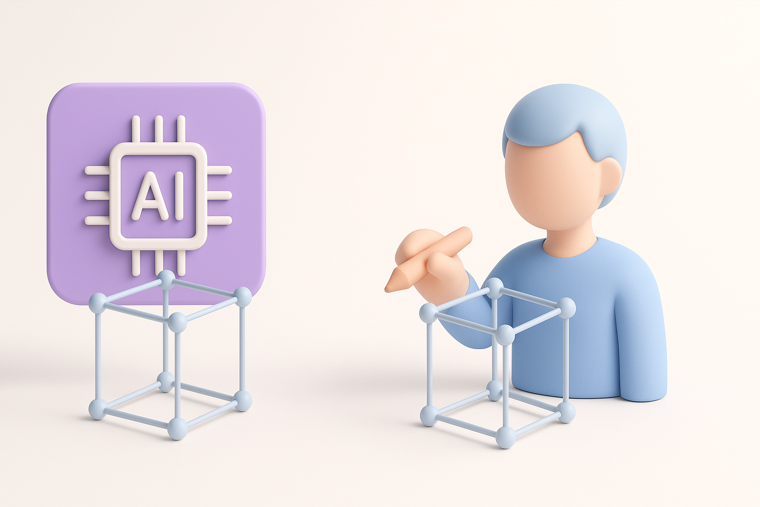 Comparing AI and Manual 3D Modeling Approaches illustration