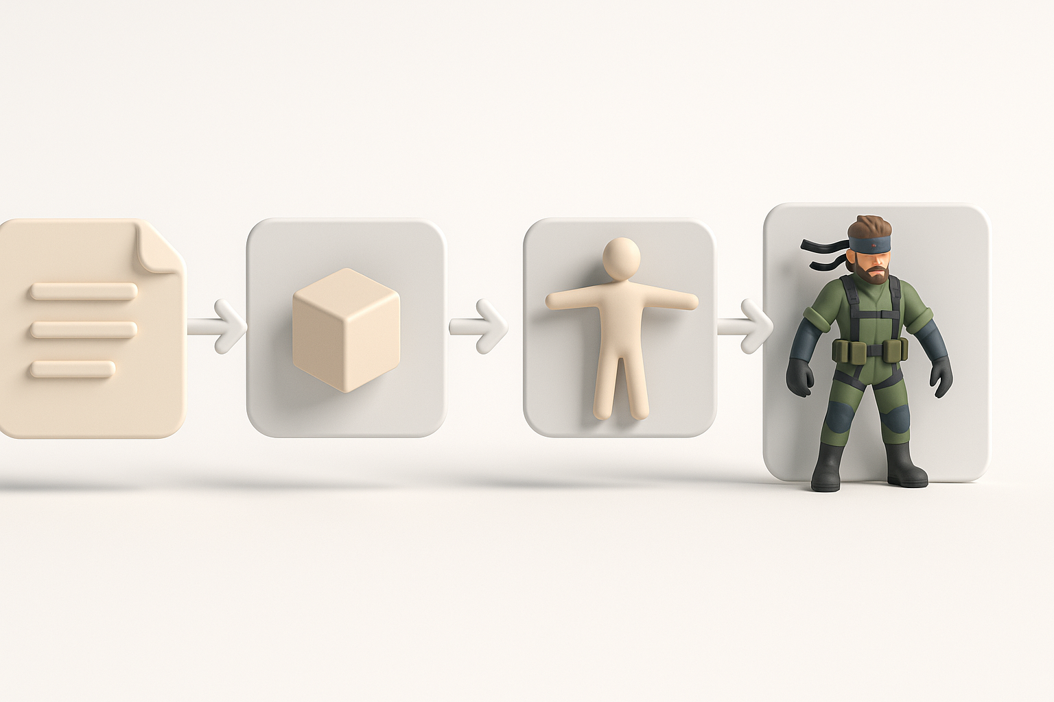 My Step-by-Step Workflow for Metal Gear Solid 3D Models illustration