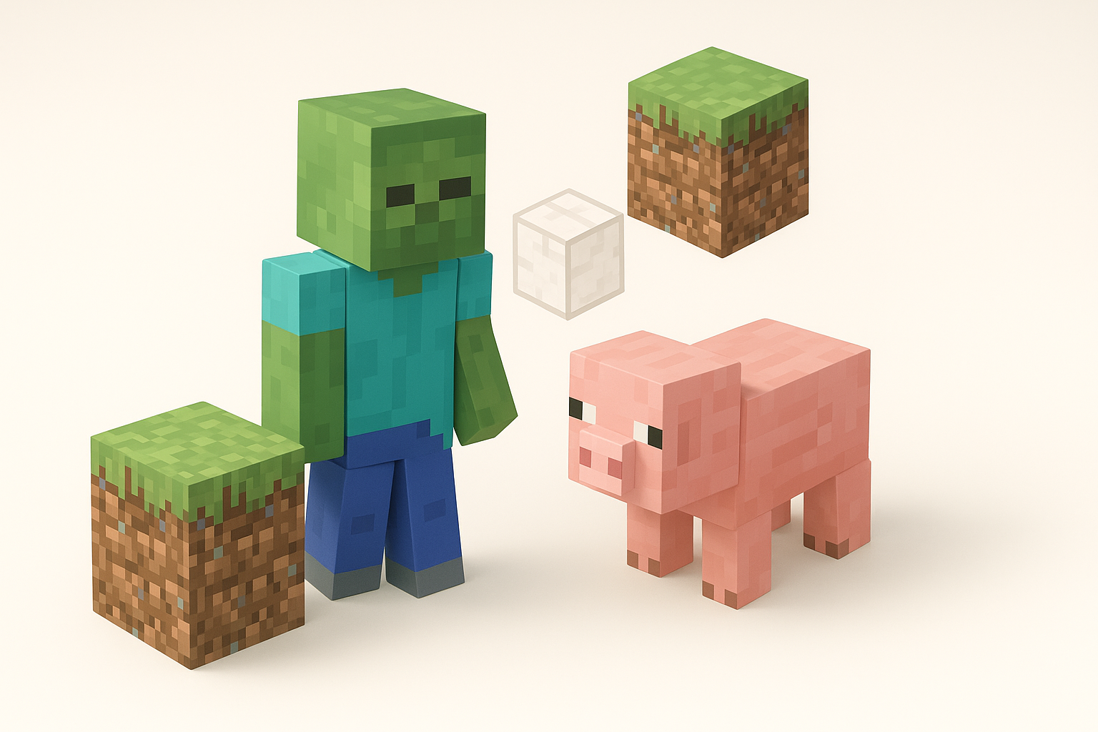 了解 Minecraft 3D 模型示意图