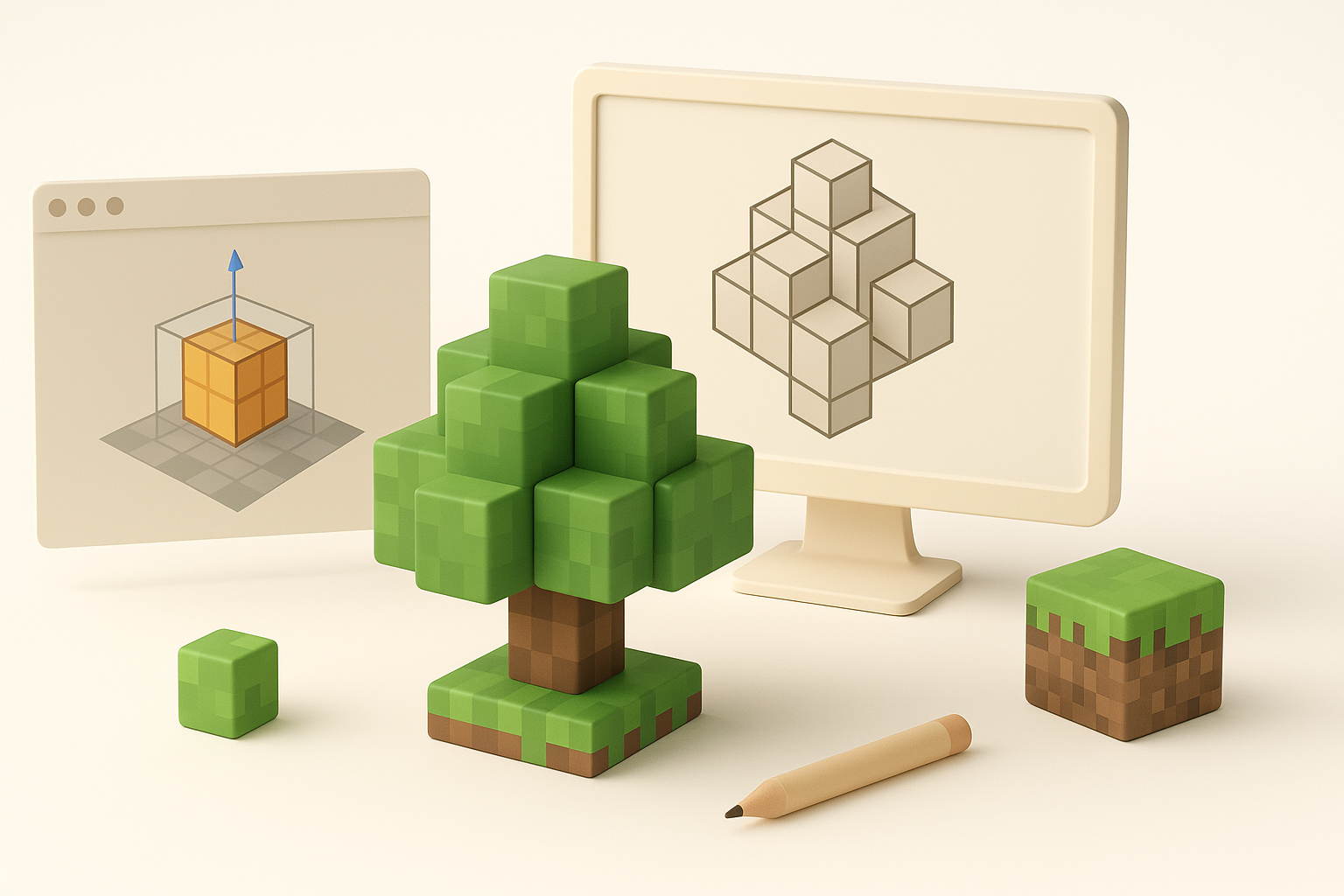 Minecraft 3D 模型设计最佳实践示意图