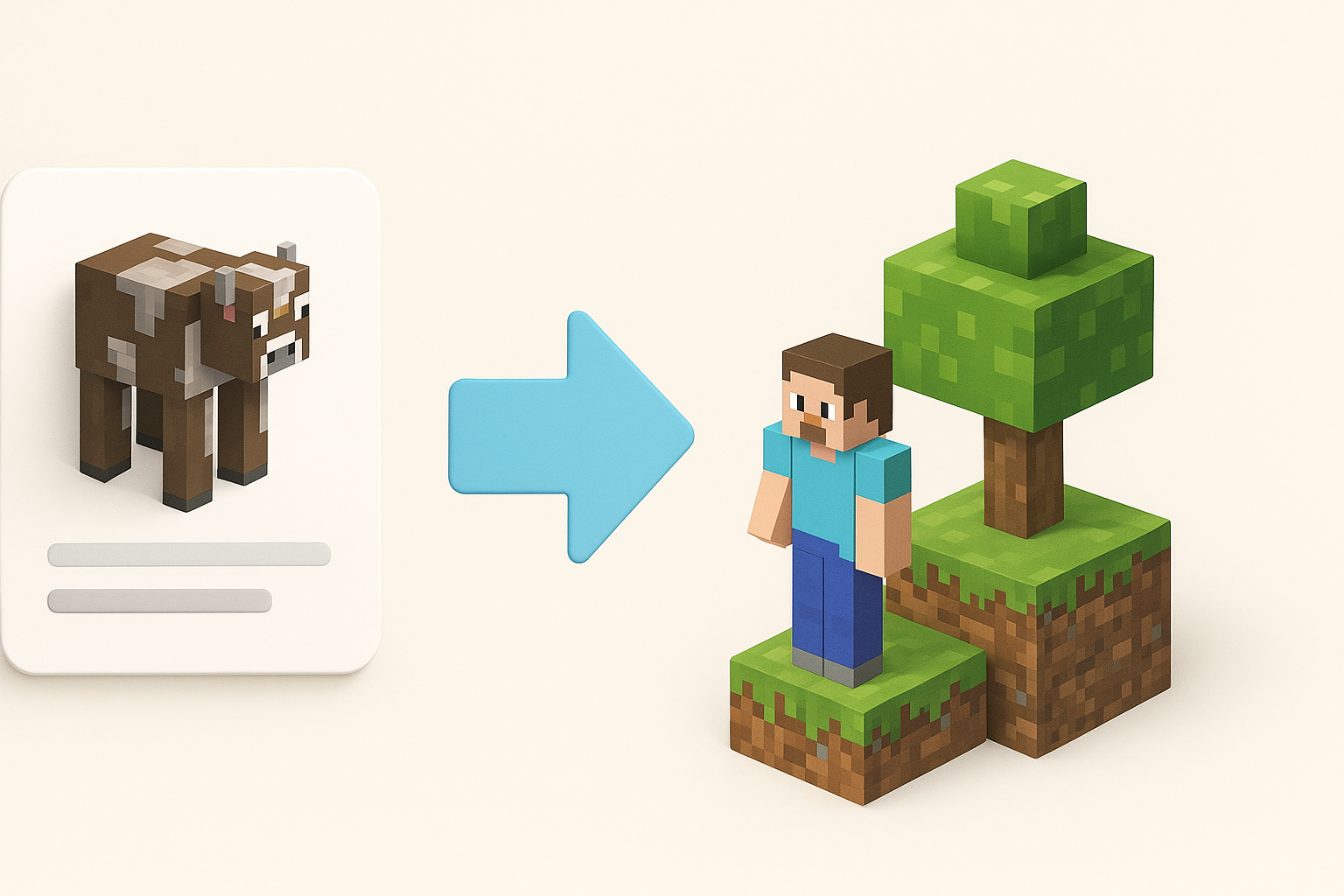 在 Minecraft 中导入和使用模型示意图