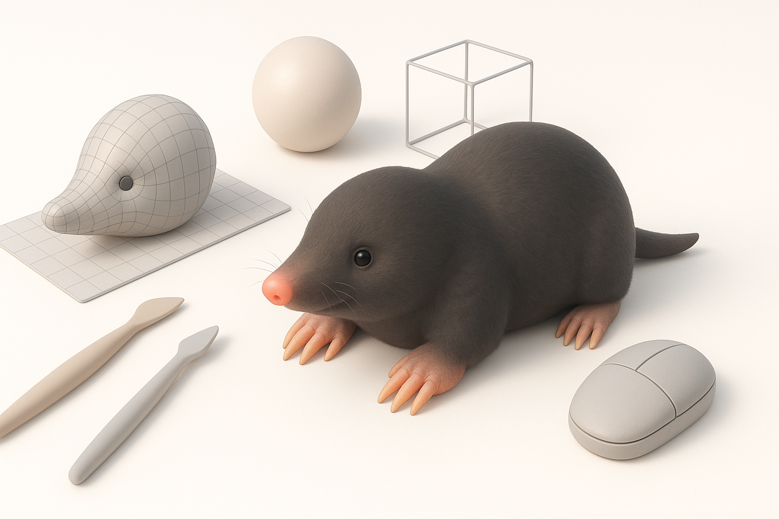 生产就绪鼹鼠3D模型最佳实践示意图