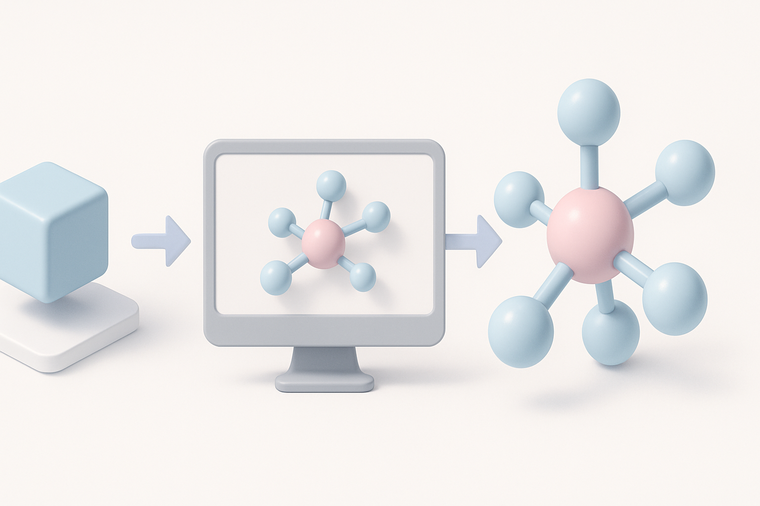 分子3D模型生成工作流程插图